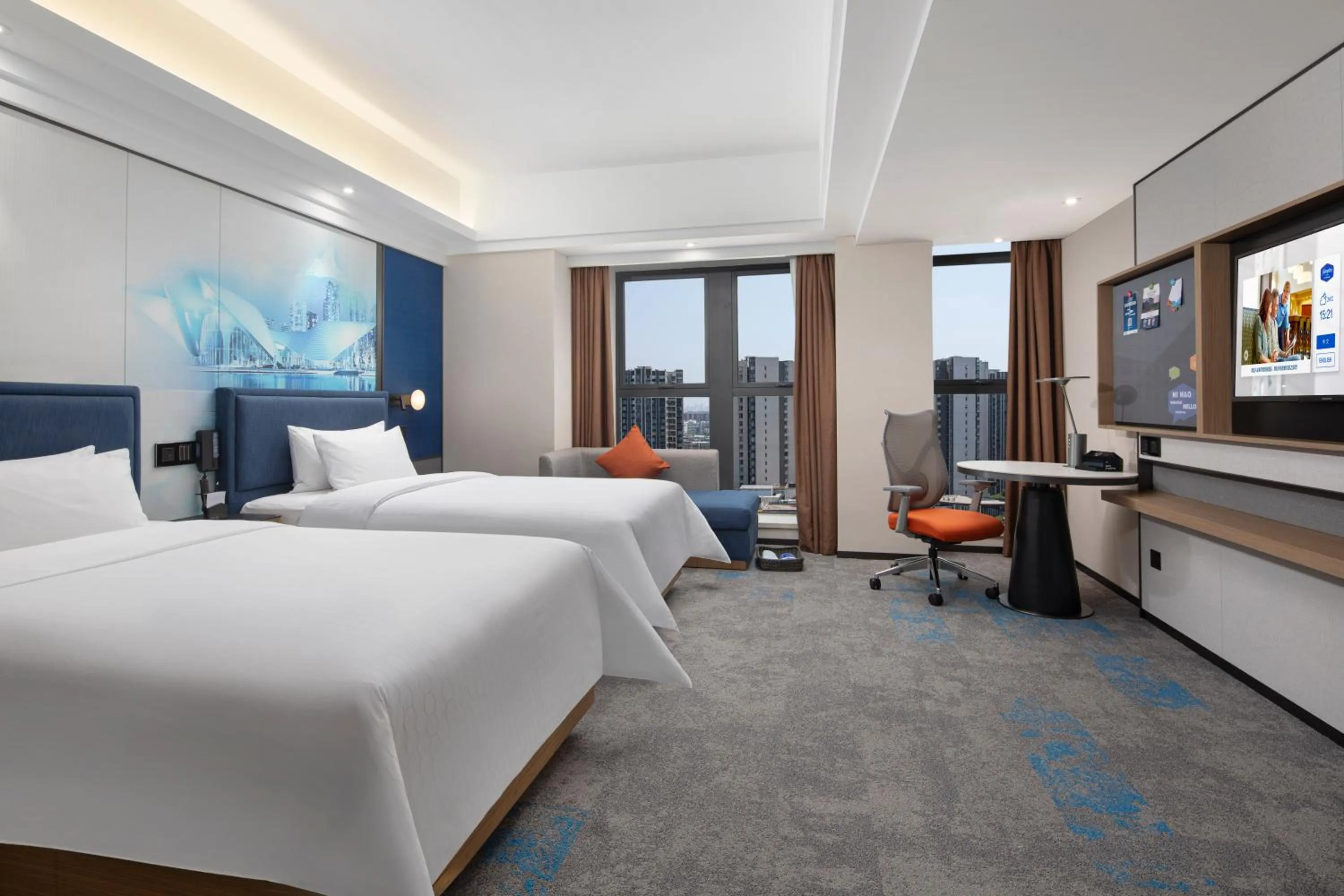 Photo of the whole room, Bed in Hampton by Hilton Chengdu Wuhou Waishuannan