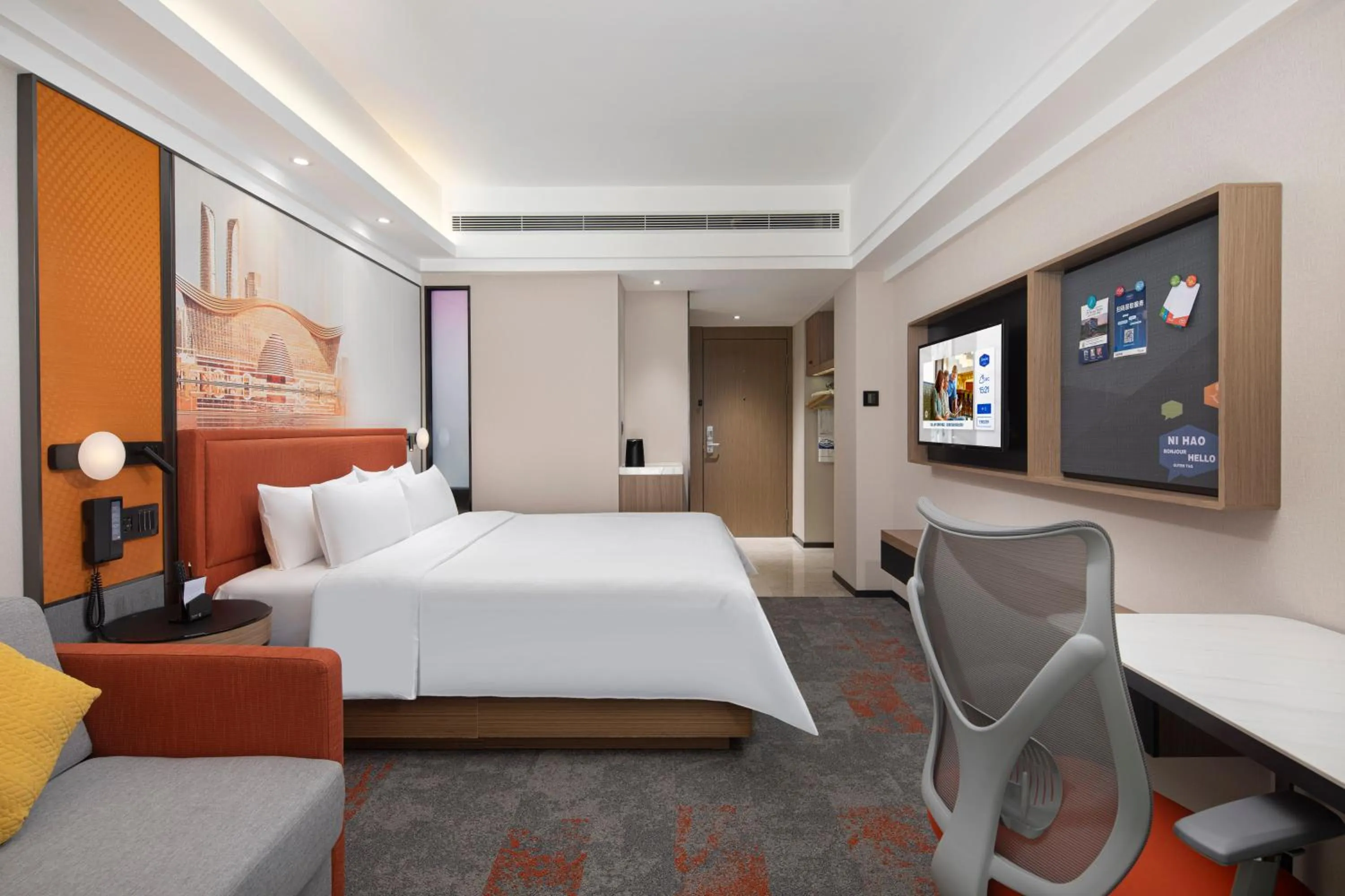 Photo of the whole room, Bed in Hampton by Hilton Chengdu Wuhou Waishuannan