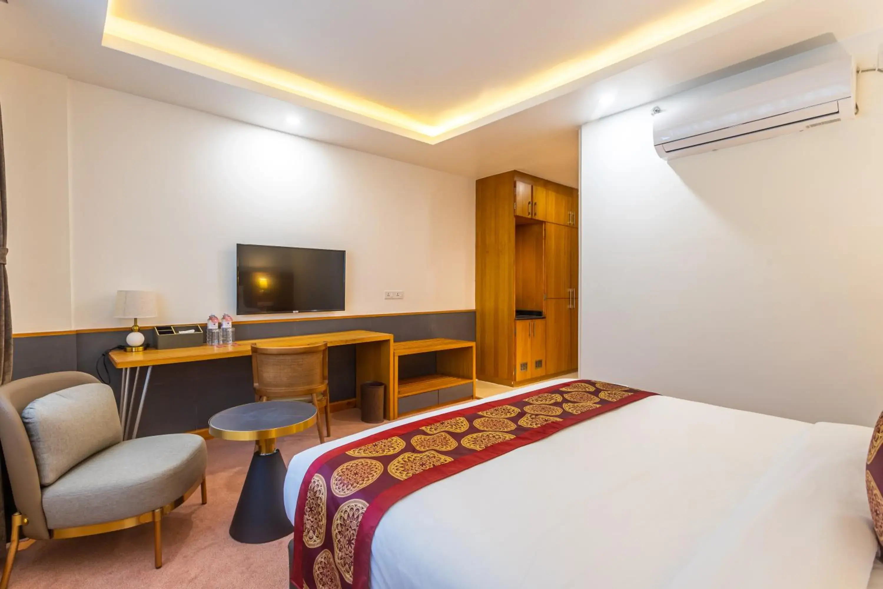 Seating area, Bed in Mandala Norling Lords Prime Kathmandu Seating area, Bed in Mandala Norling Lords Prime Kathmandu