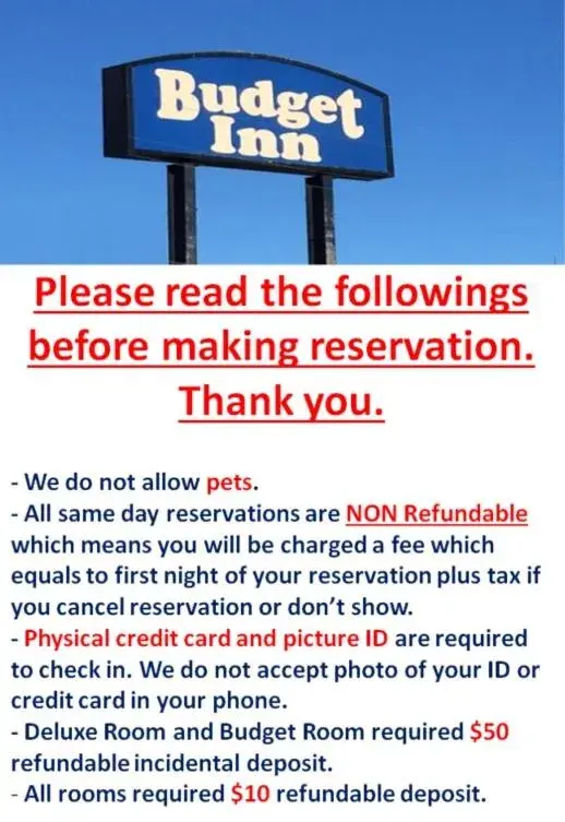 Standard King Room - single occupancy - Smoking in Budget Inn Motel Standard King Room - single occupancy - Smoking in Budget Inn Motel