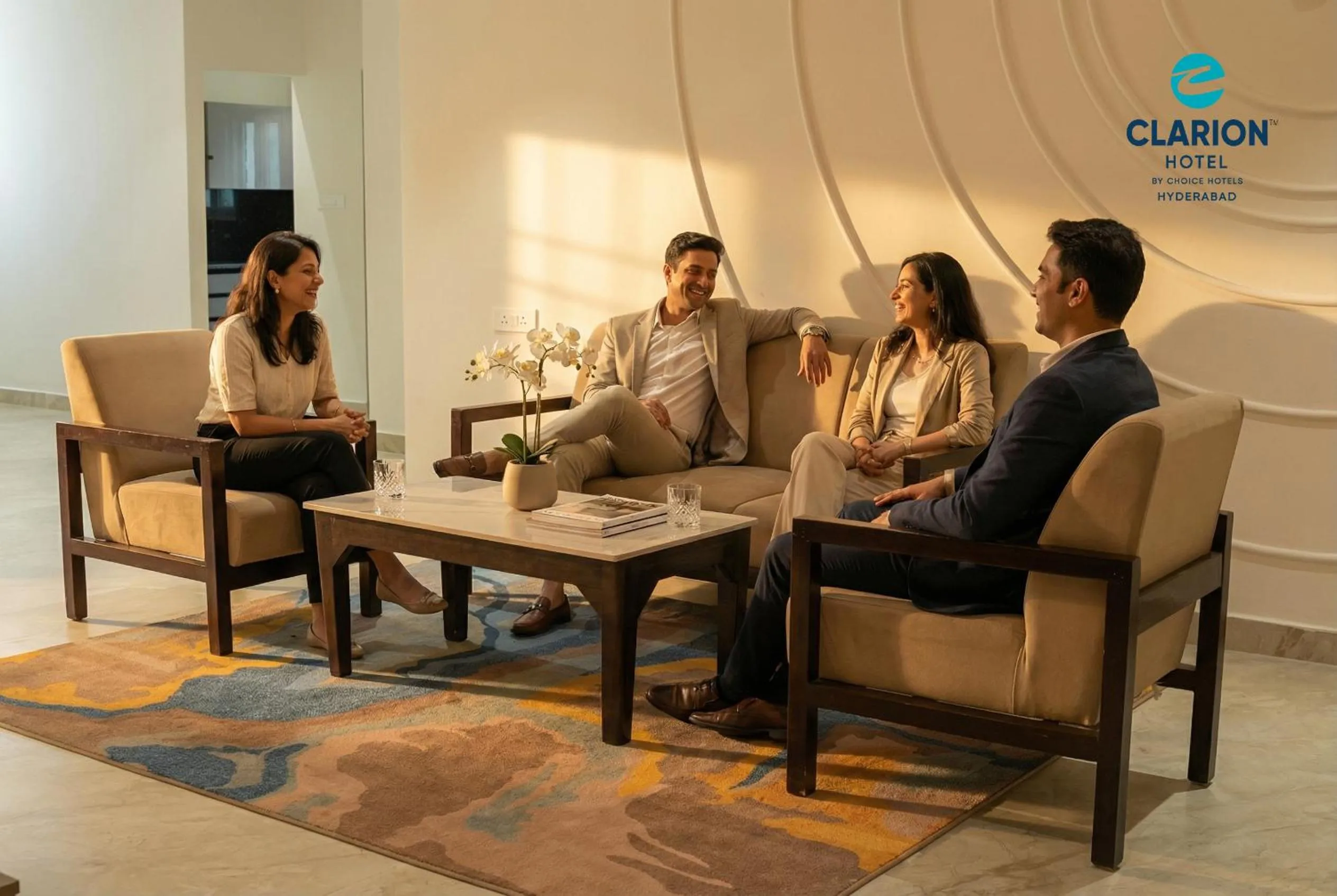 Living room in Clarion Hotel Hyderabad
