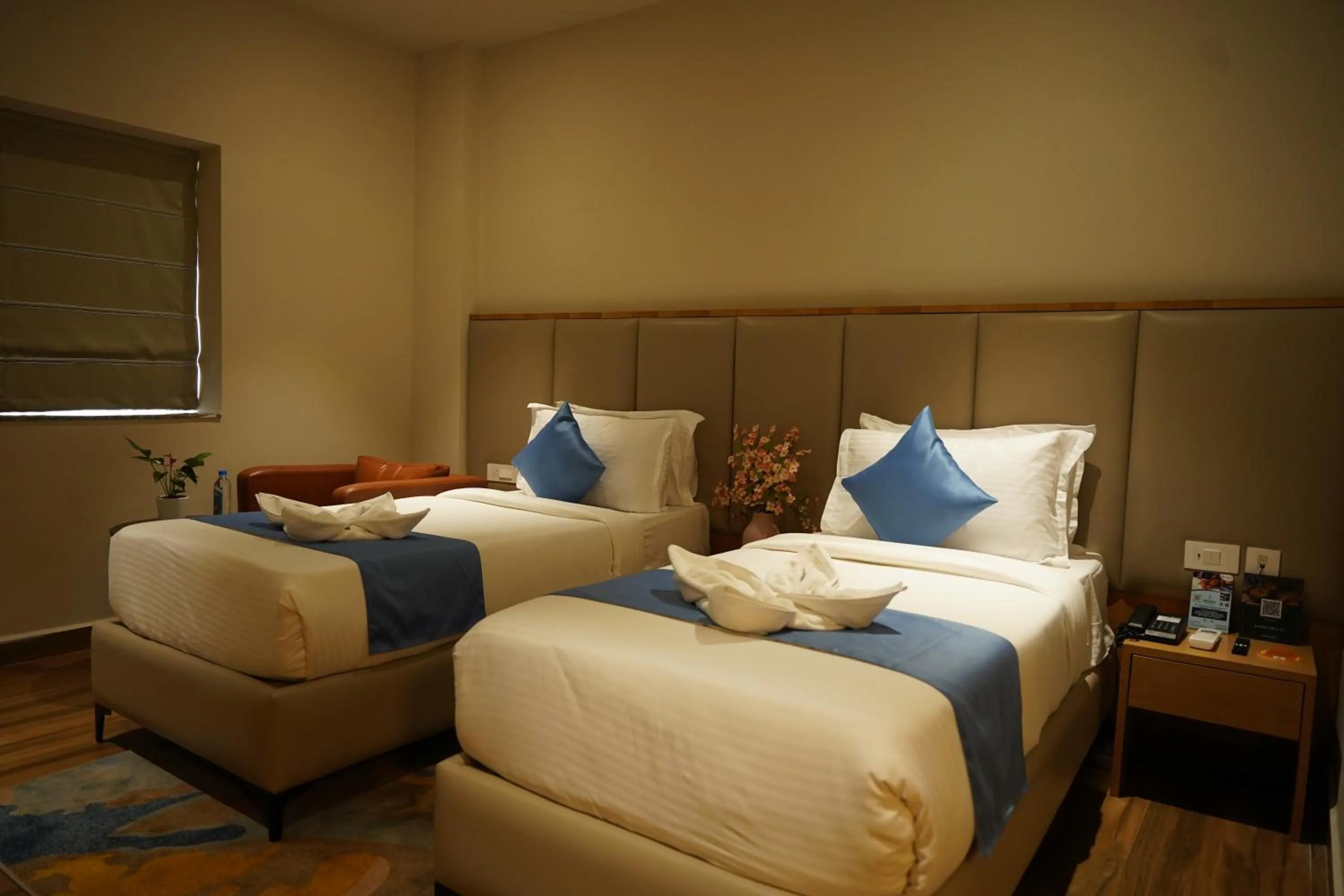Bed in Clarion Hotel Hyderabad