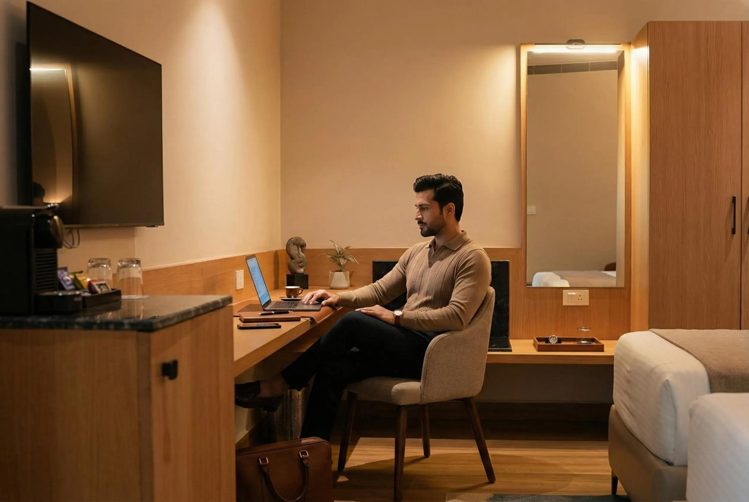 Bedroom in Clarion Hotel Hyderabad