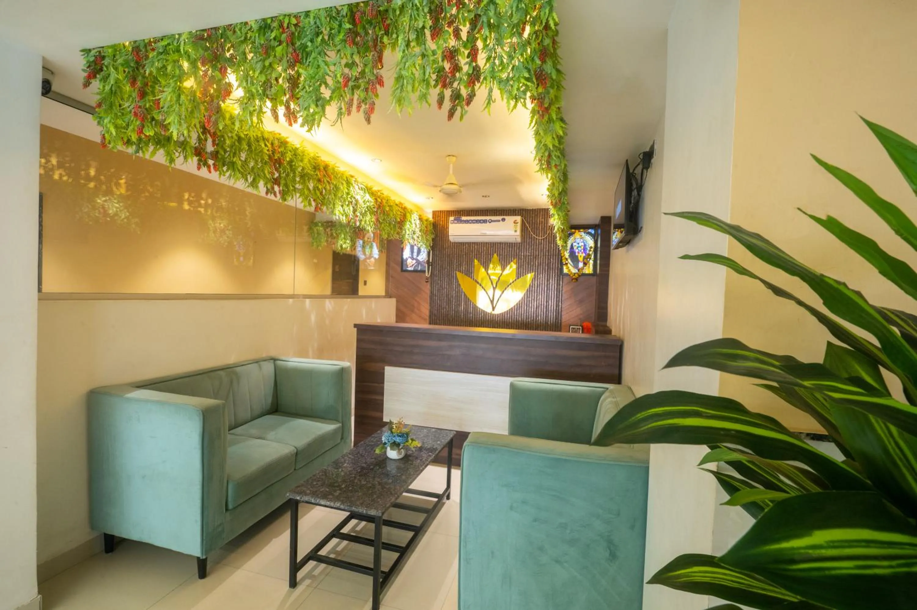 Seating area in Hotel Pravasa stay ,Shirdi