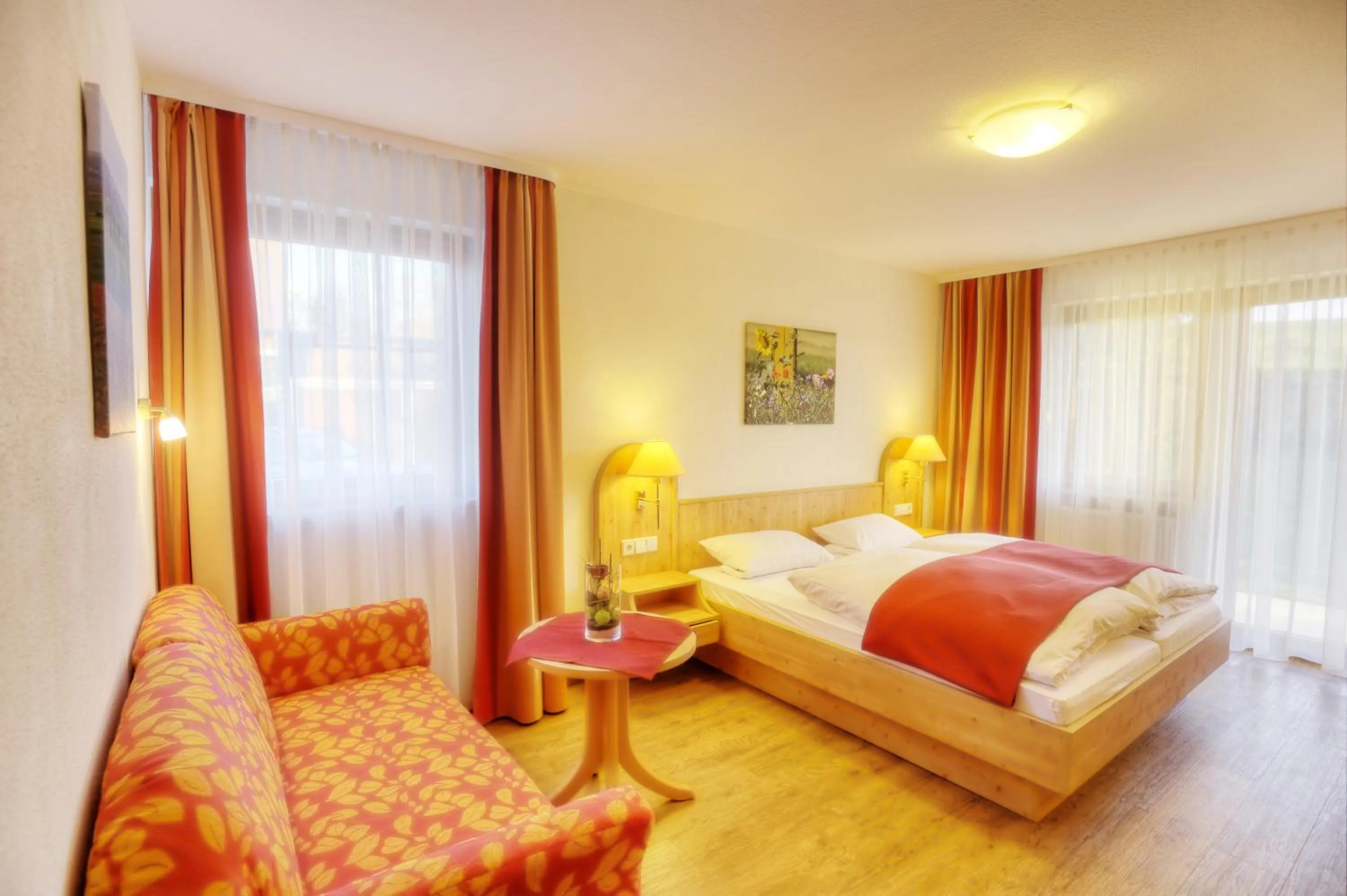 Bathroom, Bed in Pension Fohrenberg