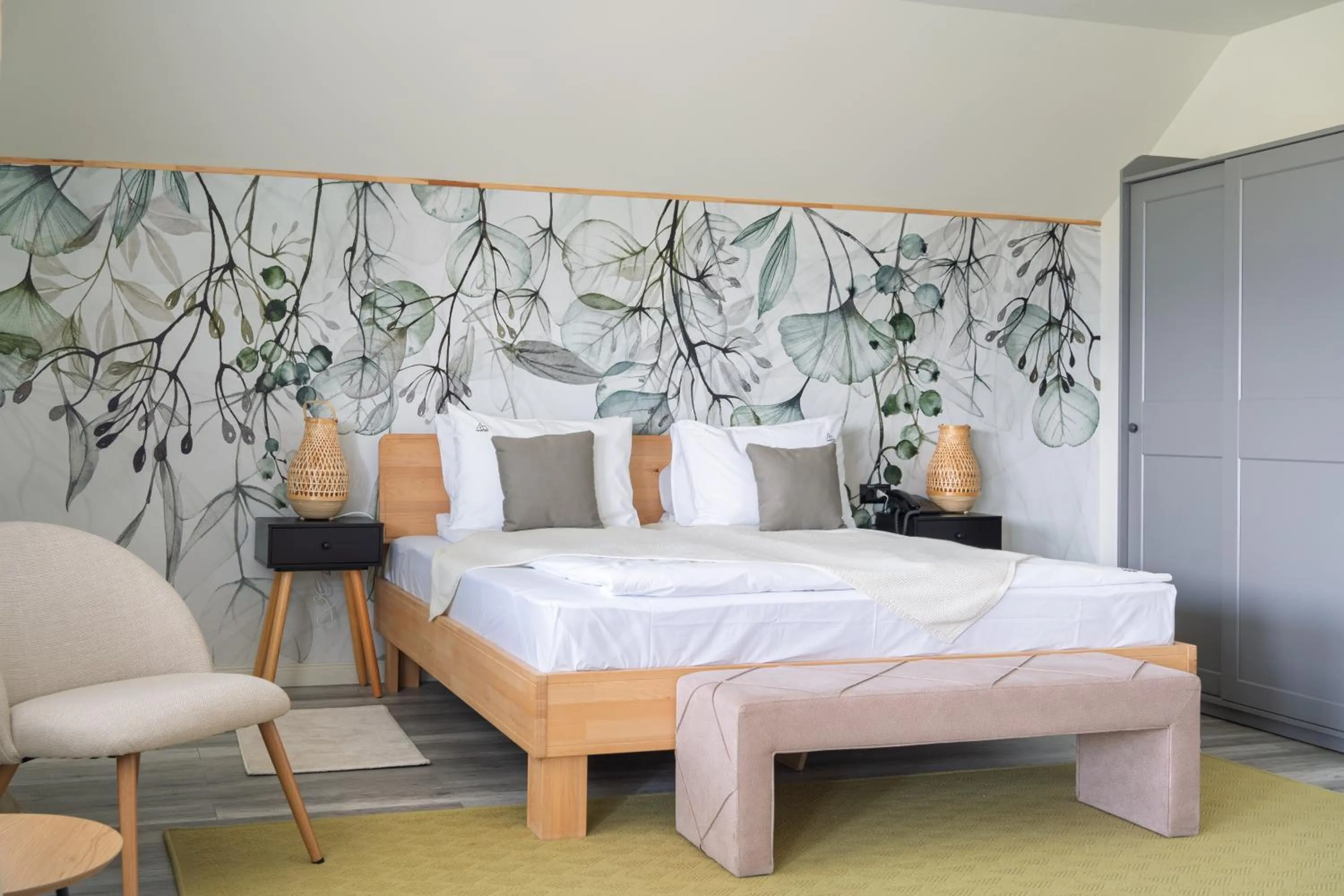 Bedroom, Bed in Nature Nest Bran - Adults Only