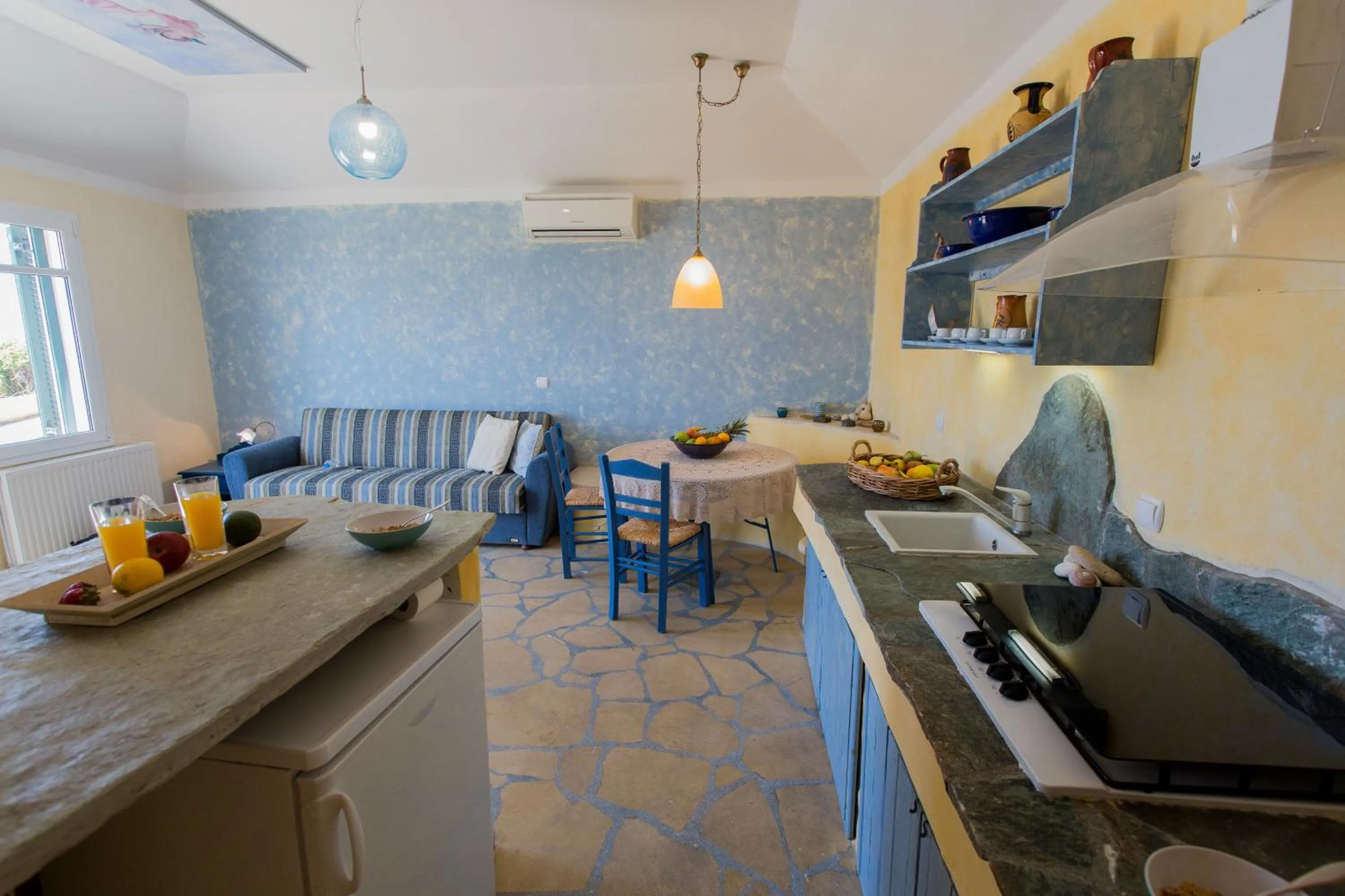 Kitchen or kitchenette in Villa Theodora