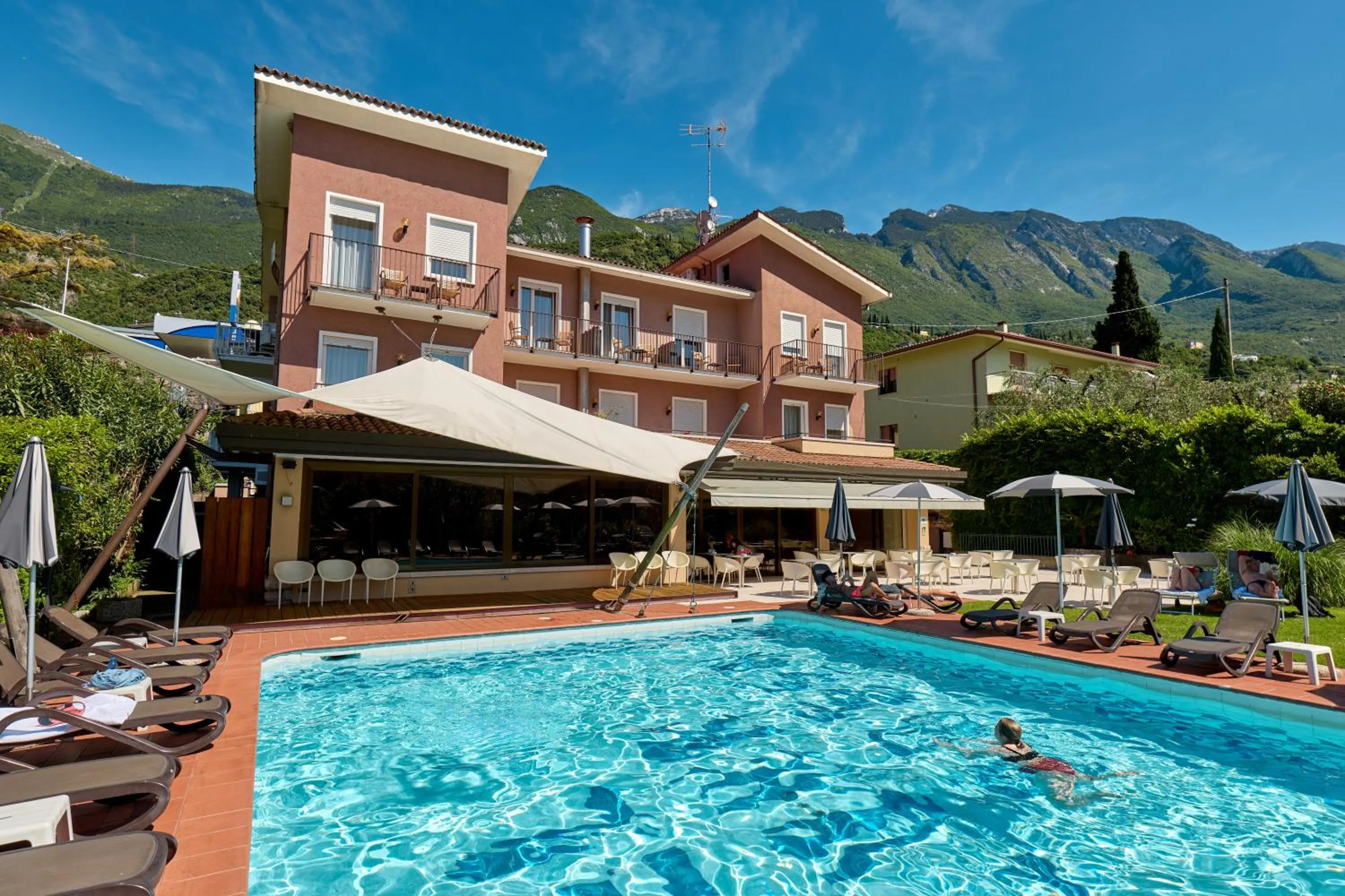 Pool view in Hotel Luna Rossa