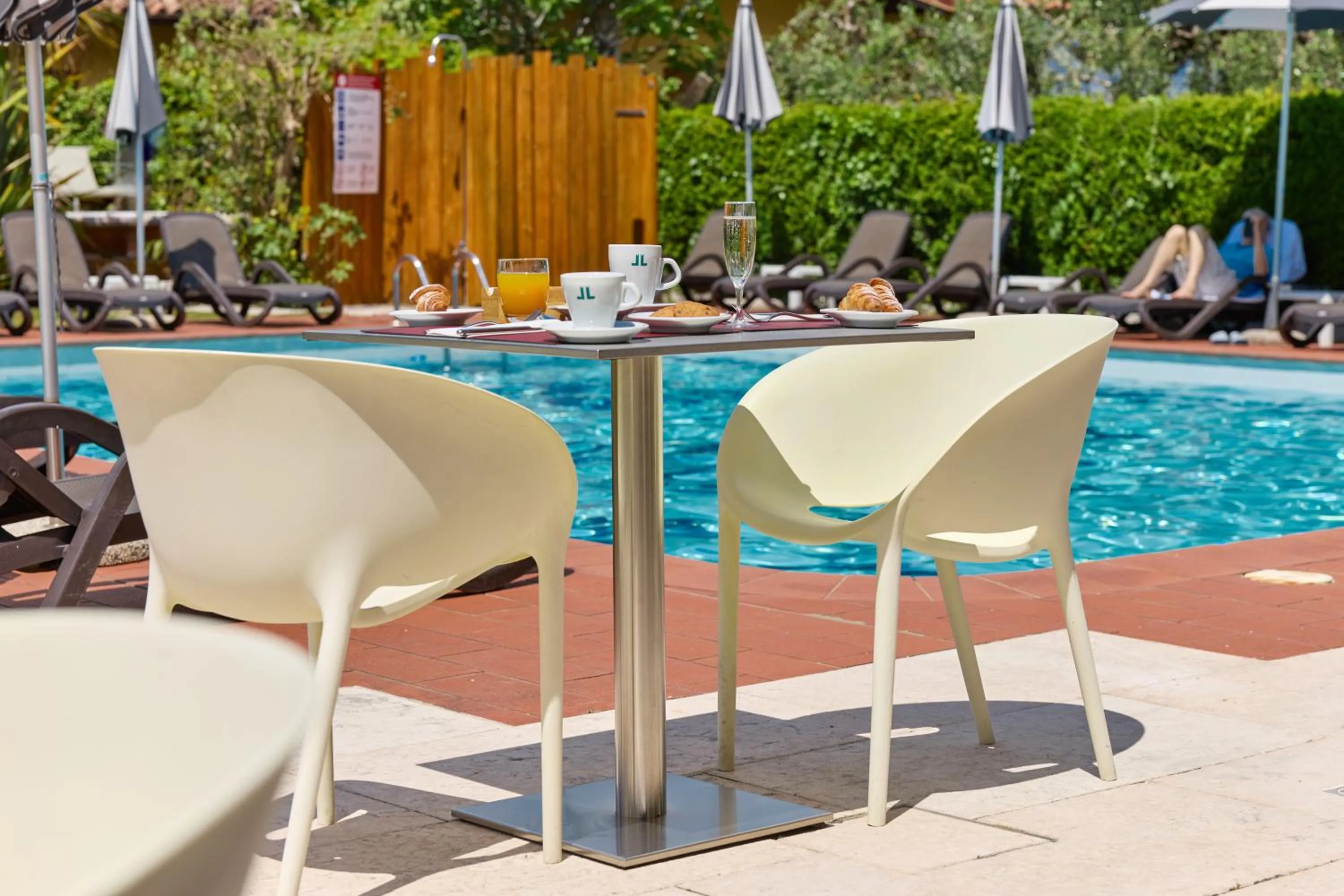 Pool view in Hotel Luna Rossa