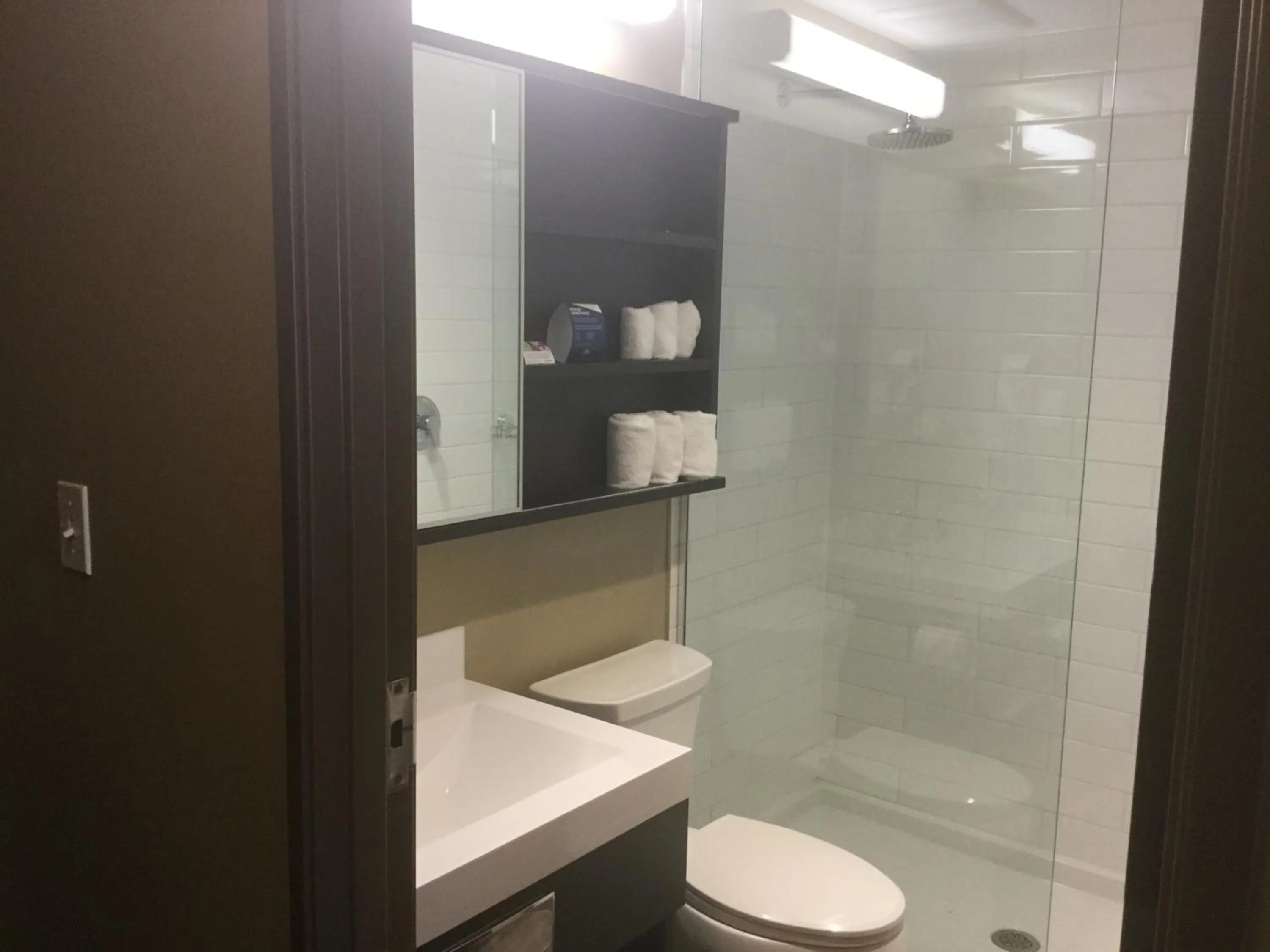 Shower in Microtel Inn & Suites by Wyndham Whitecourt