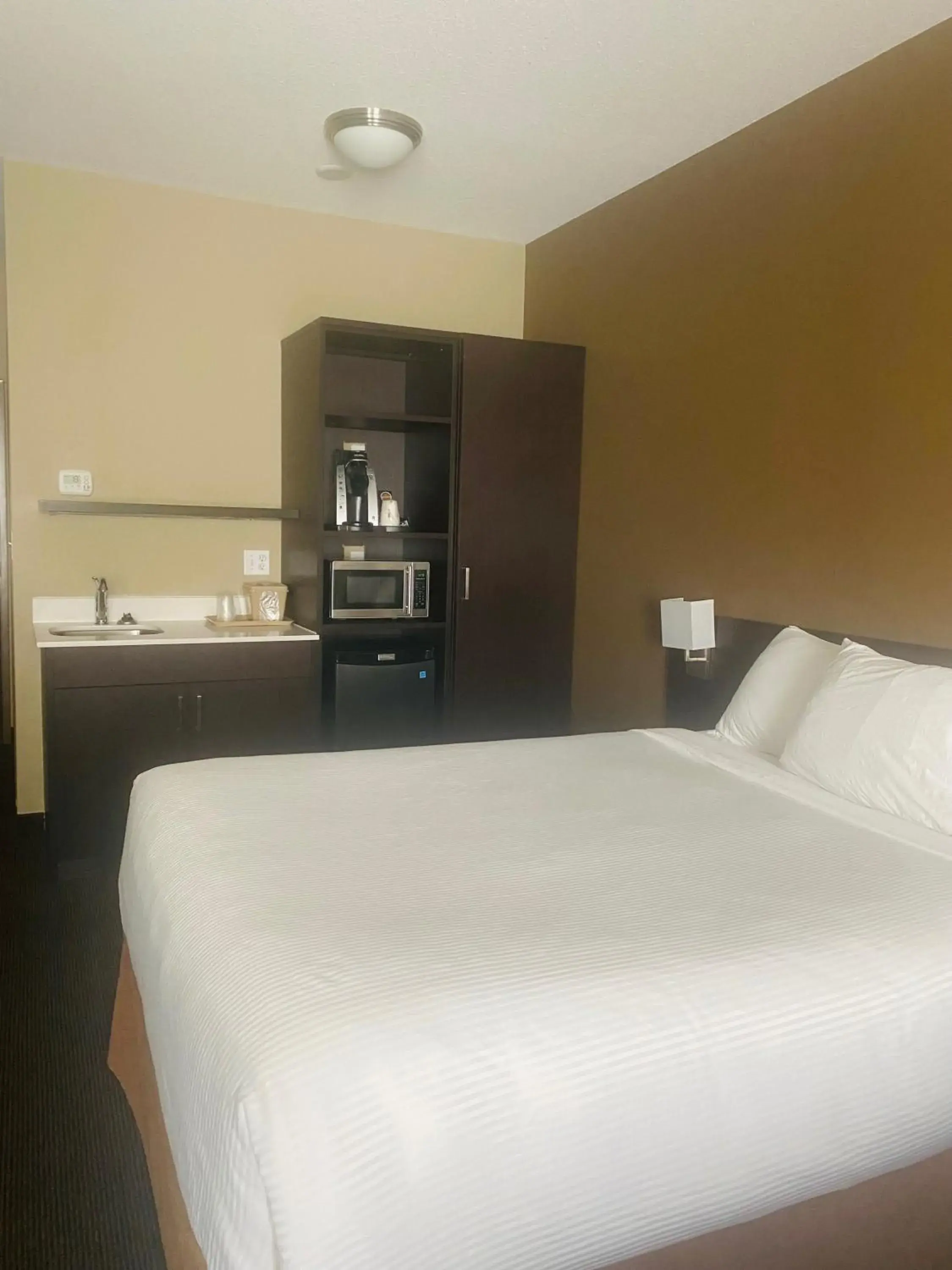 Bed in Microtel Inn & Suites by Wyndham Whitecourt Bed in Microtel Inn & Suites by Wyndham Whitecourt