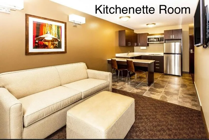 Kitchen or kitchenette in Microtel Inn & Suites by Wyndham Whitecourt