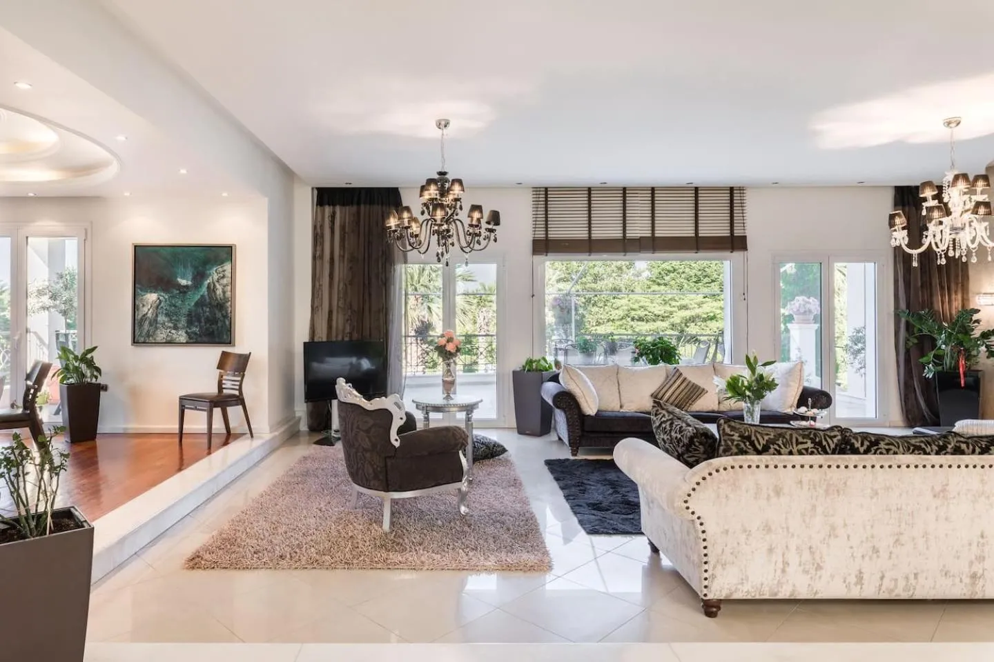 Seating area in Villa Elena