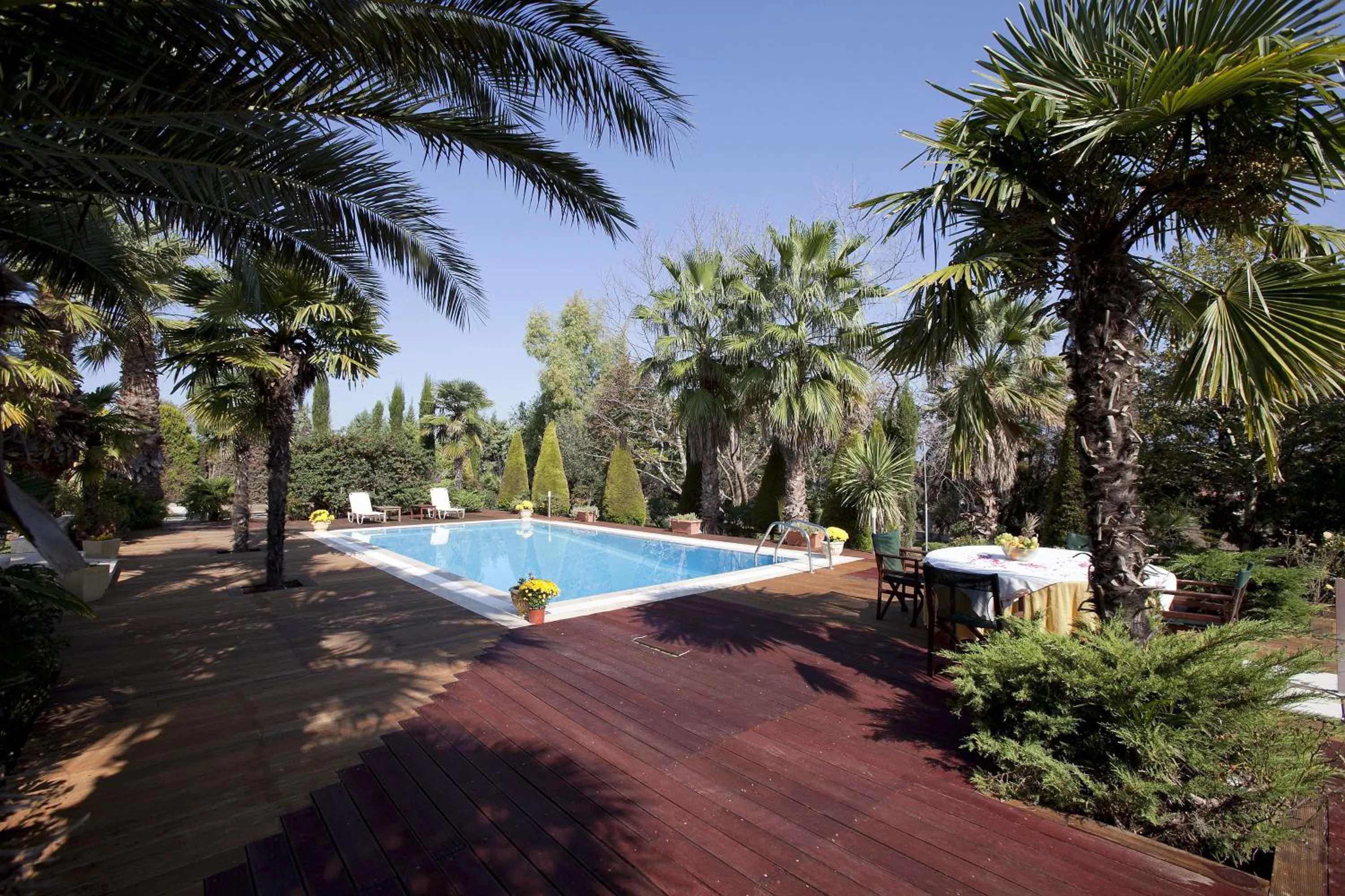 Pool view in Villa Elena