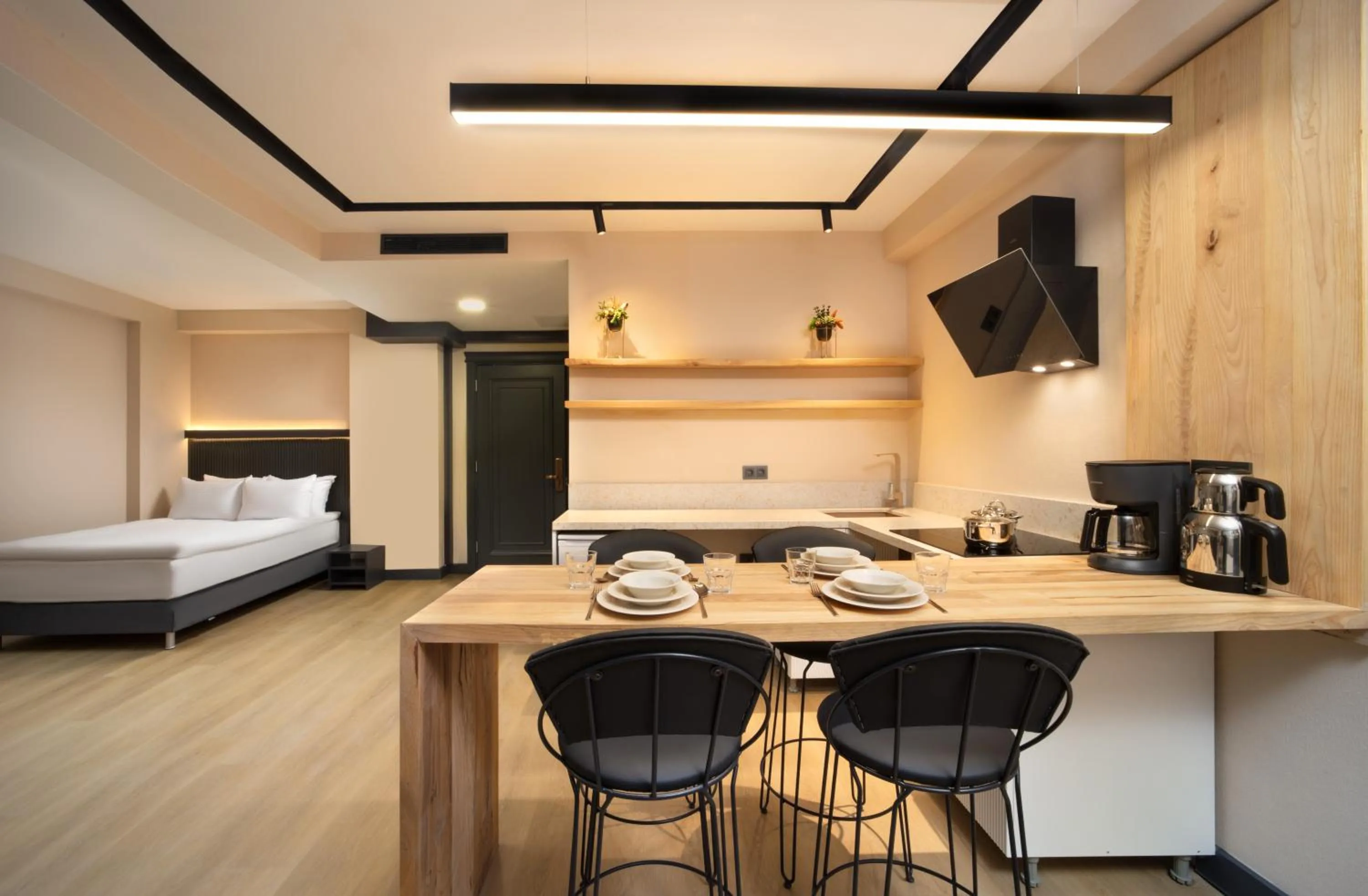 Bed in Şişli Family Time Suites