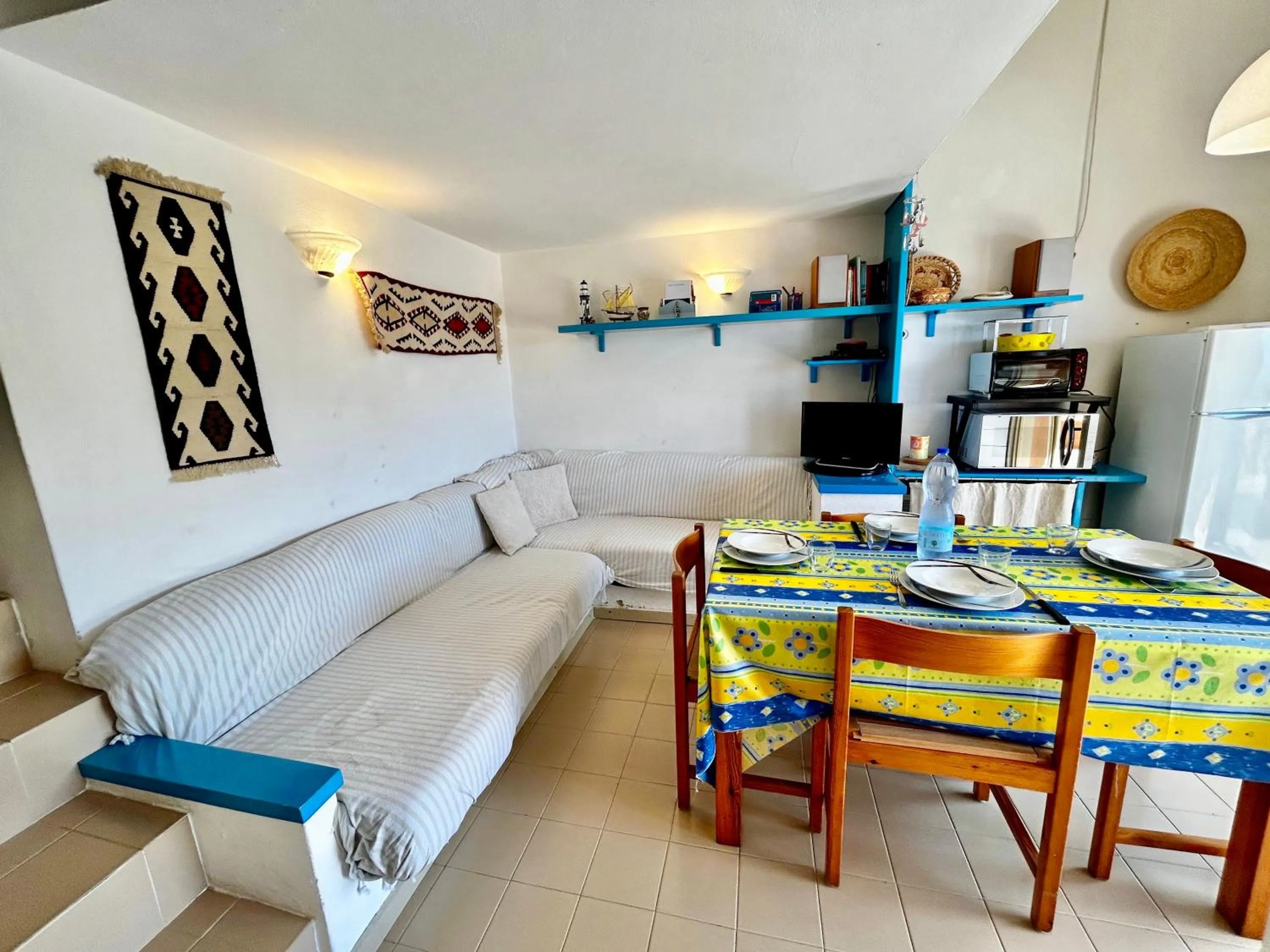 Living room in ISA-Residence with swimming-pool in Costa Paradiso, apartments 6 beds with private outdoor area
