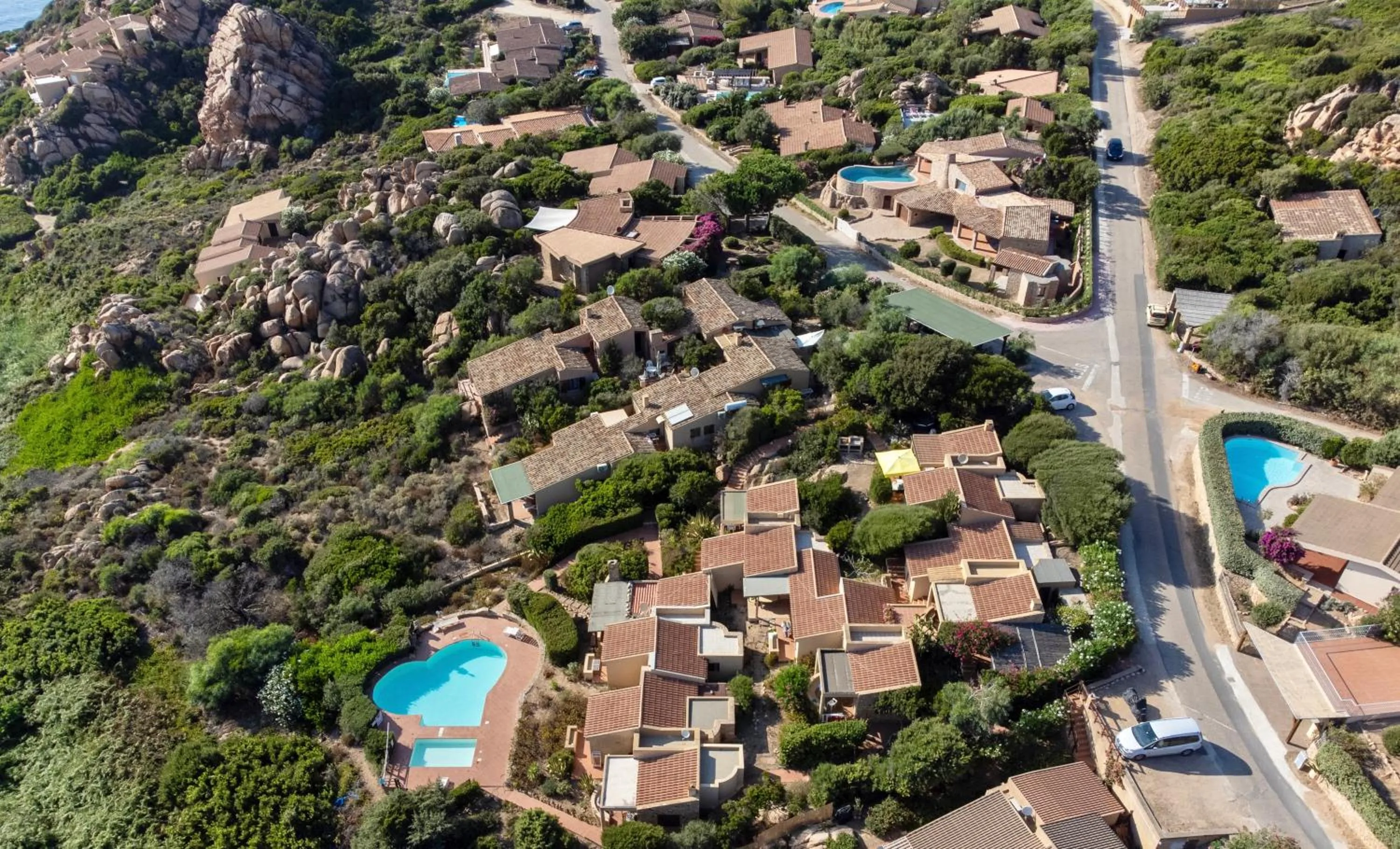 View (from property/room) in ISA-Residence with swimming-pool in Costa Paradiso, apartments 6 beds with private outdoor area