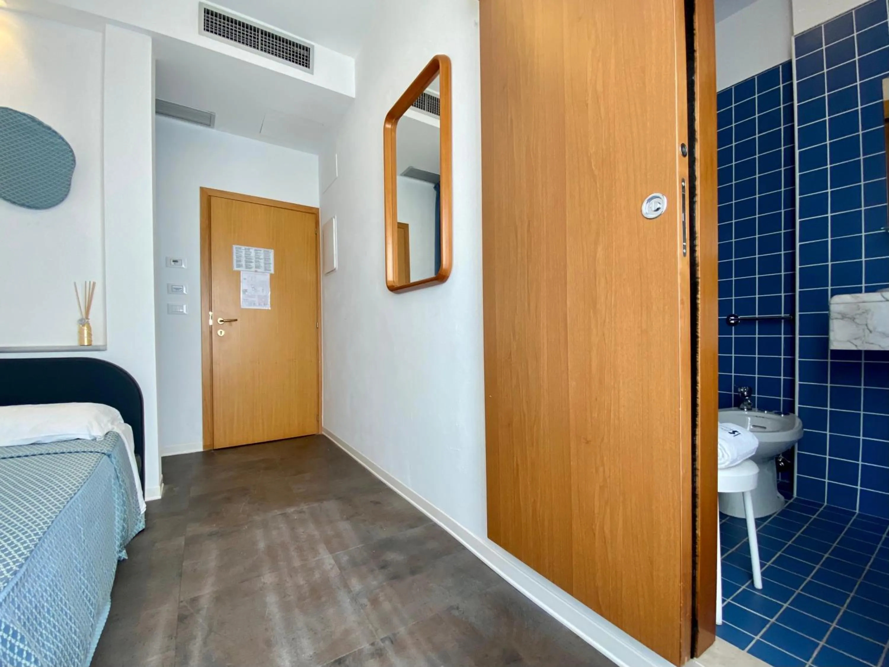 Bed in Hotel Cavallino Bianco