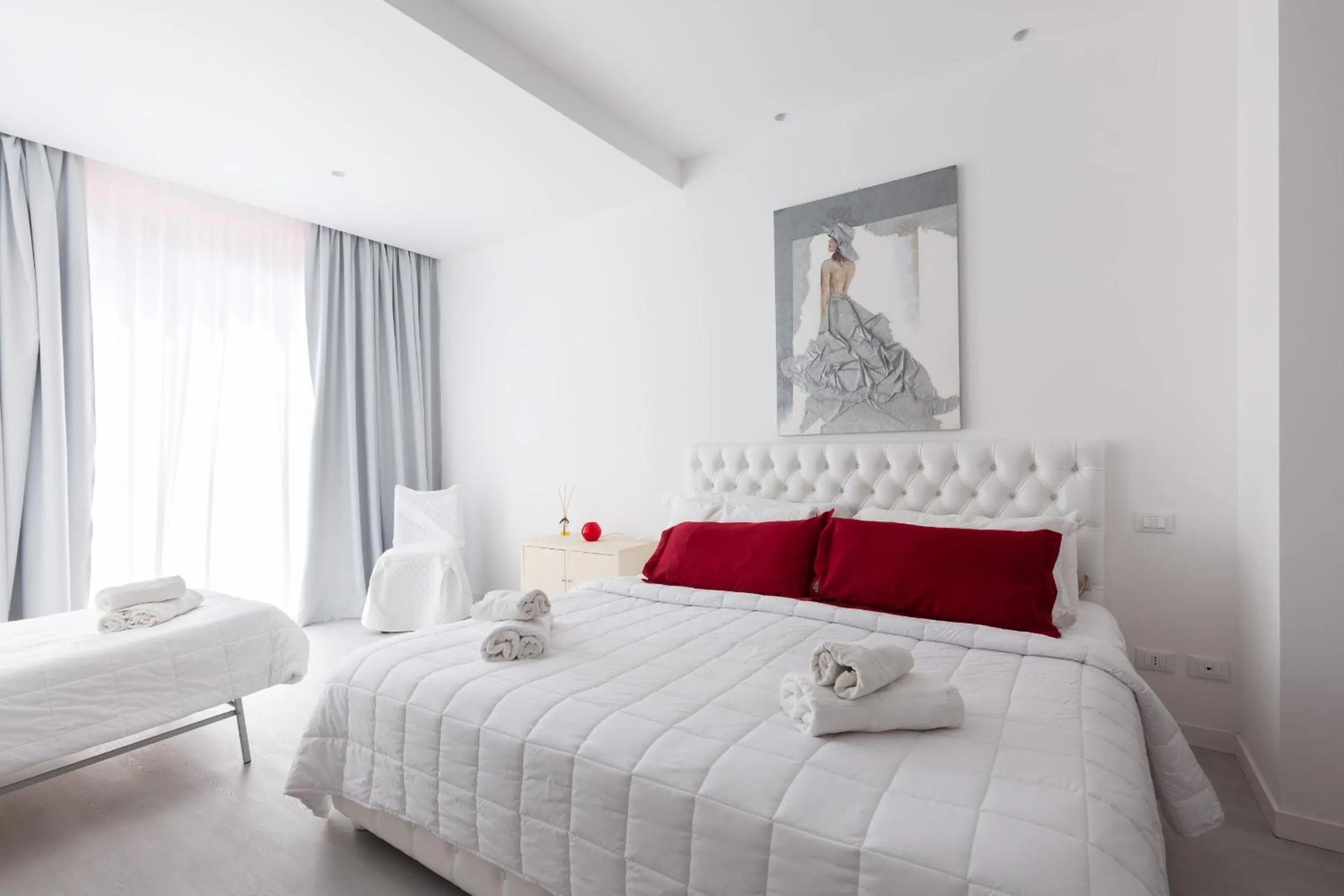 Bed in Hotel Cavallino Bianco