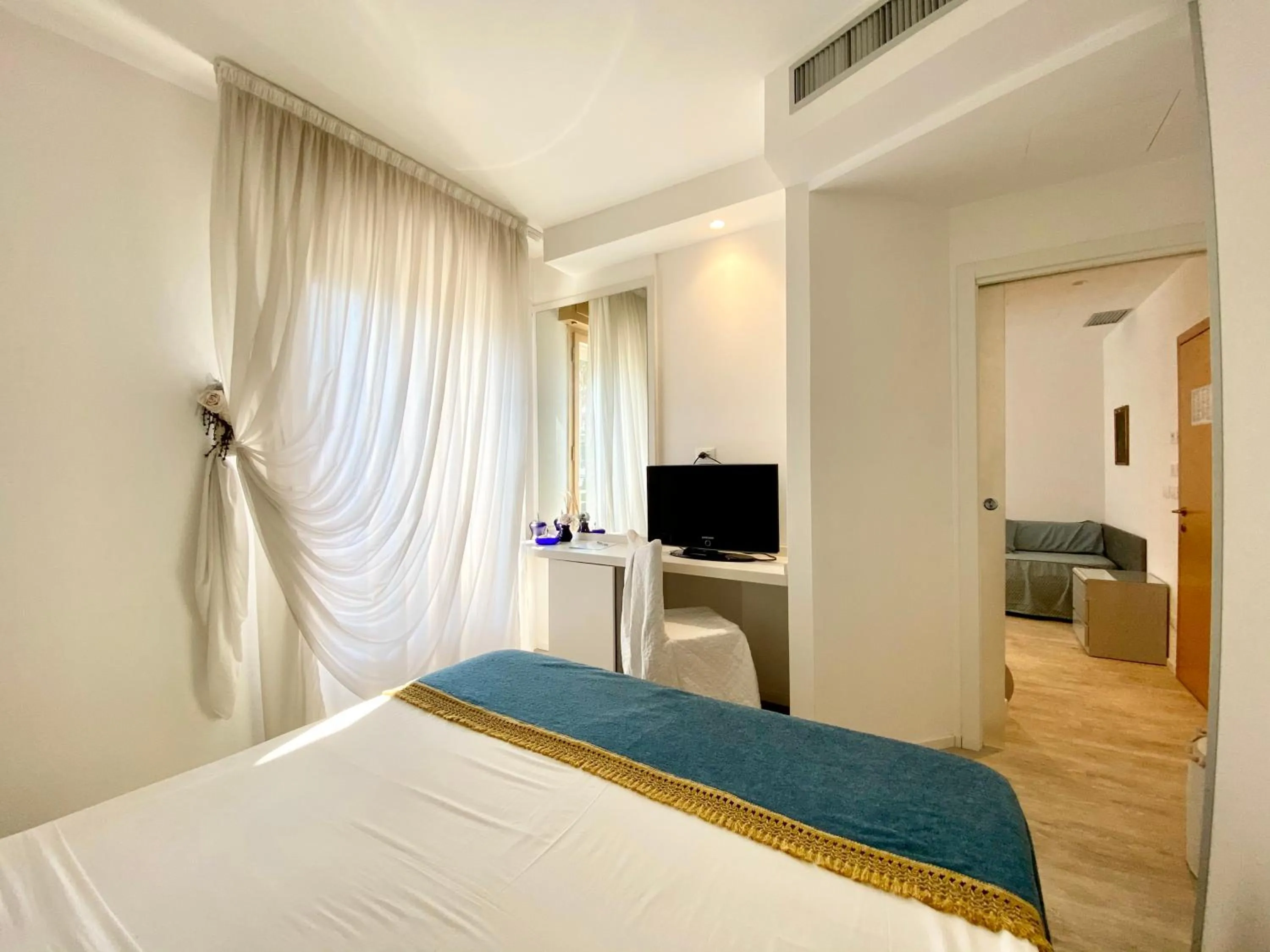 Bed in Hotel Cavallino Bianco