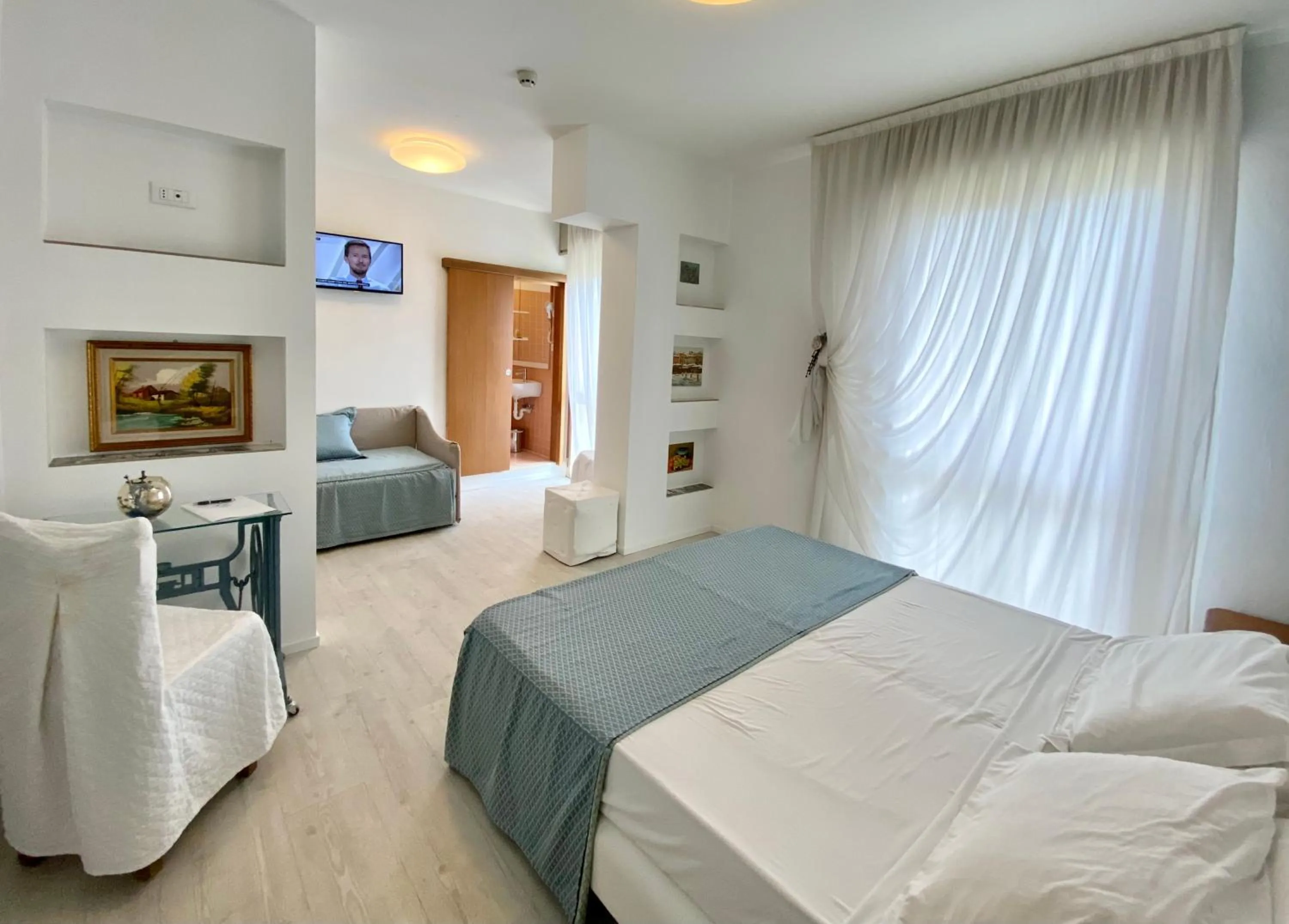 Bed in Hotel Cavallino Bianco