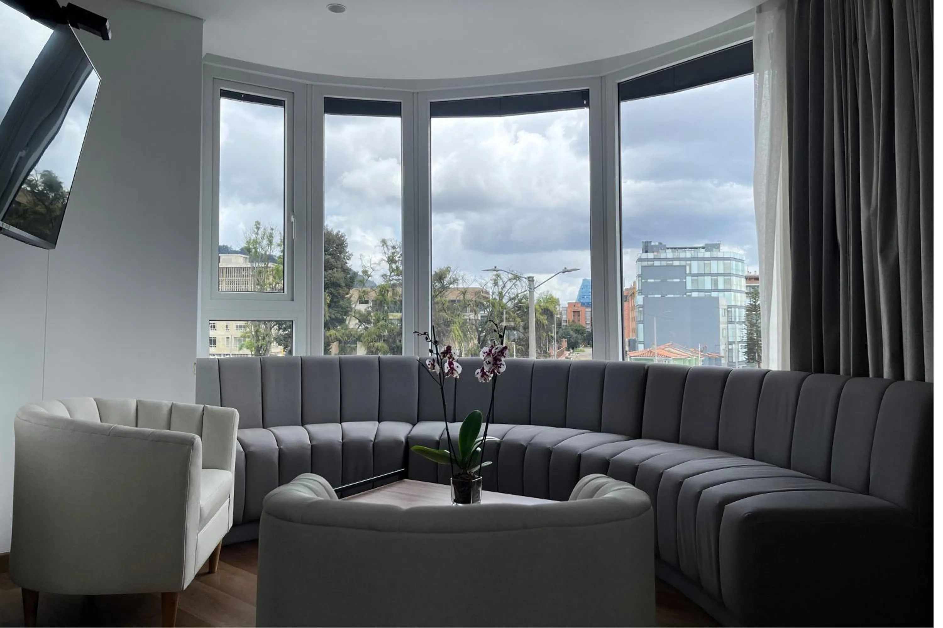 Living room in VOU Suites by Avia Suites