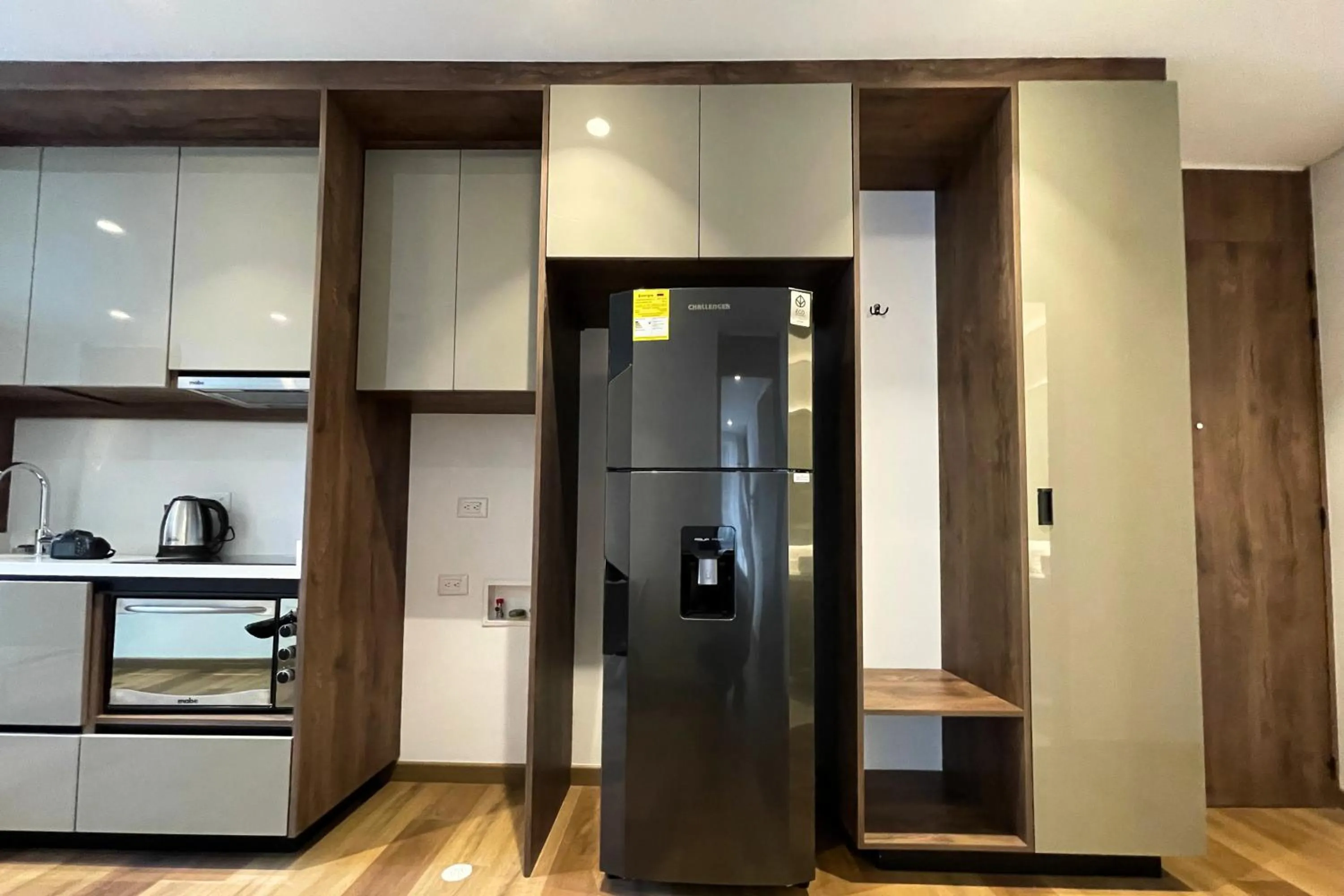 Kitchen or kitchenette in VOU Suites by Avia Suites