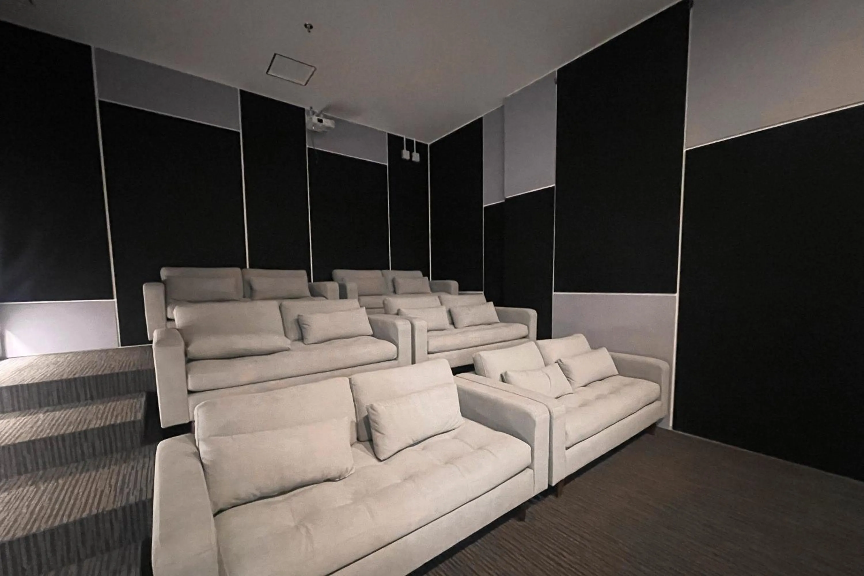 Seating area in VOU Suites by Avia Suites