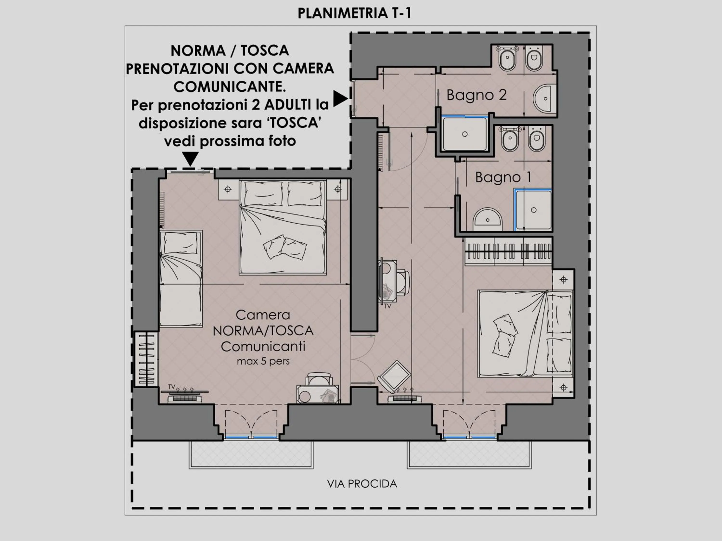 Floor plan in Palazzo Dogana Room&Suite