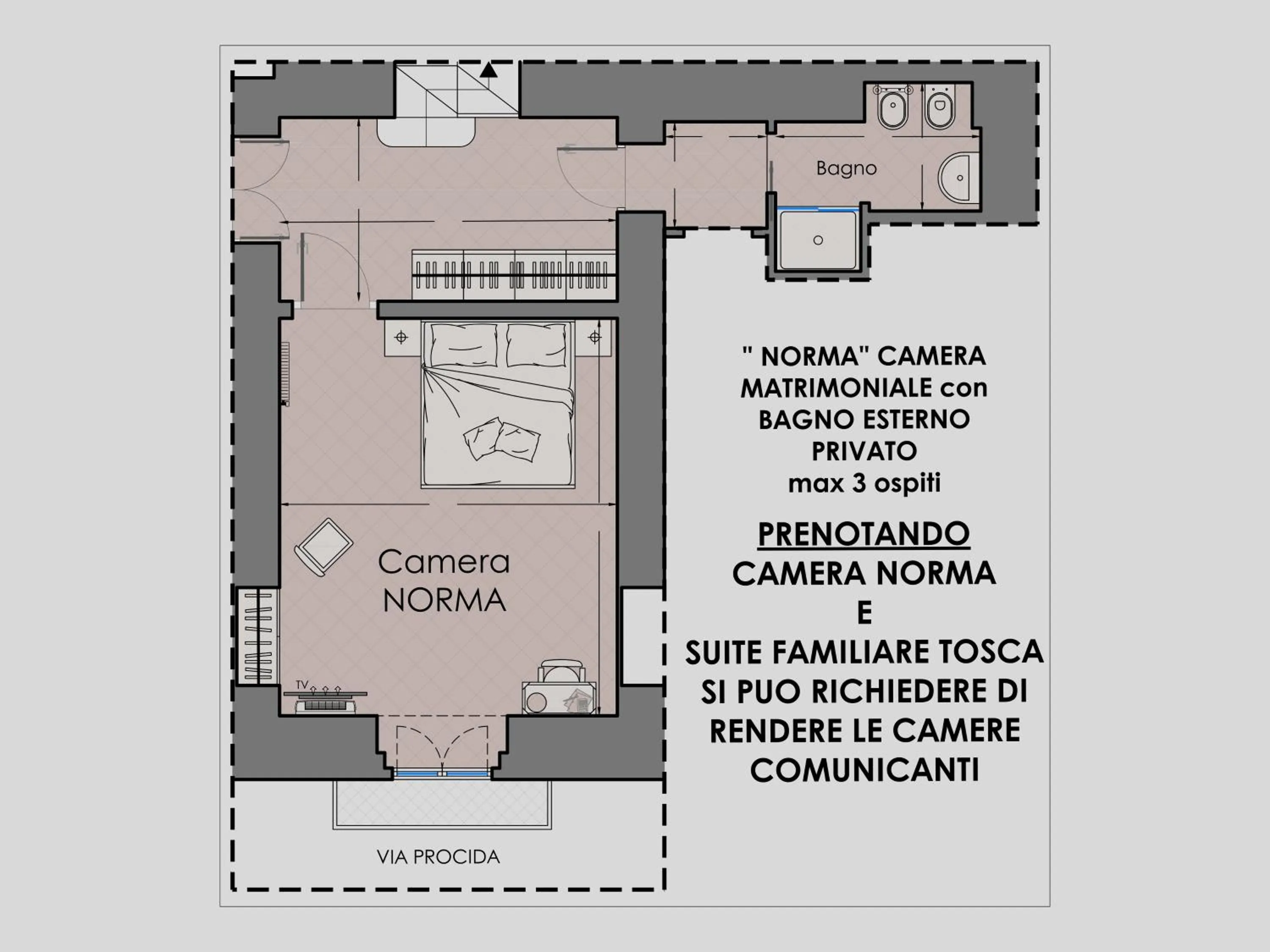 Floor plan in Palazzo Dogana Room&Suite