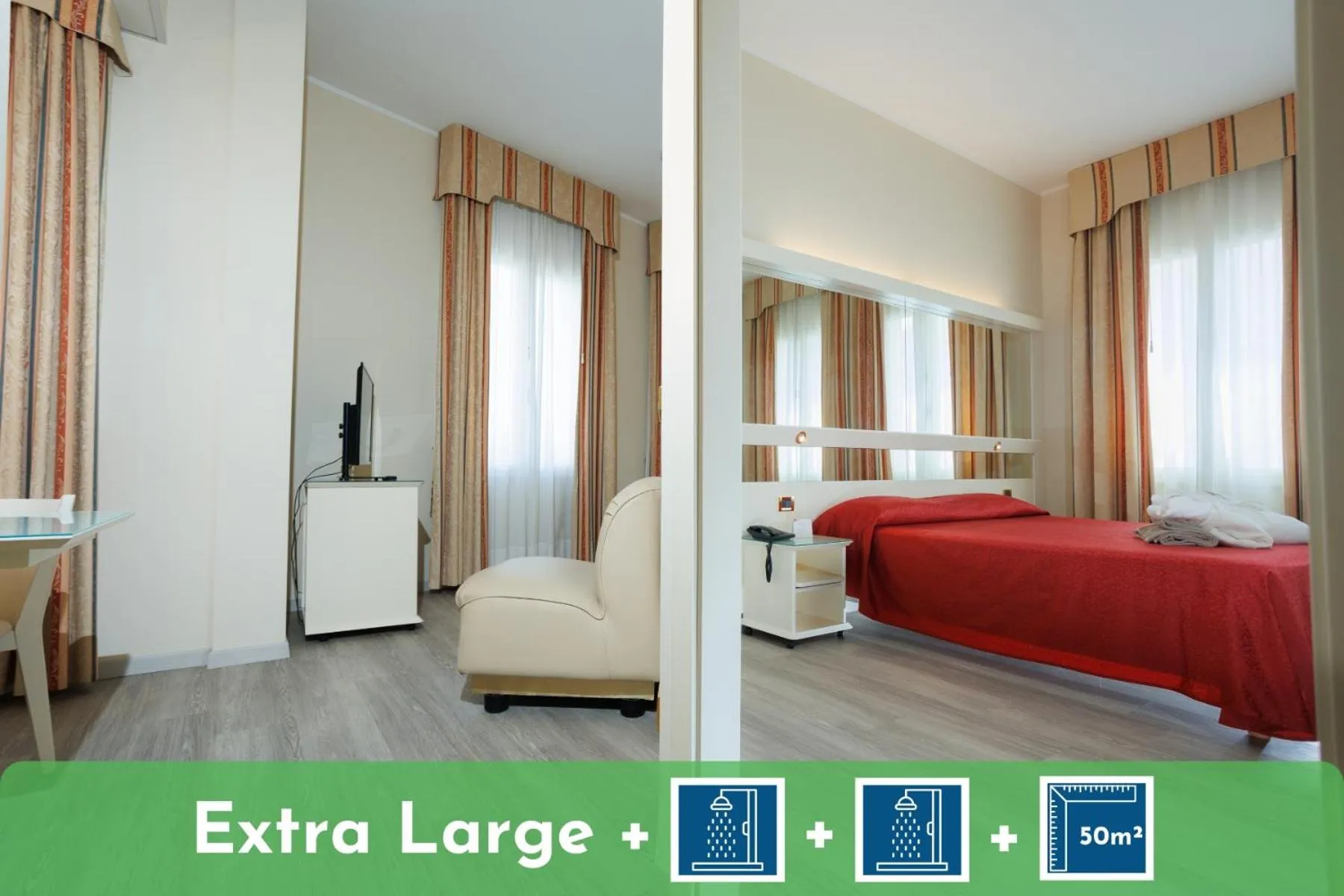 Photo of the whole room, Bed in Hotel Savoia Thermae & SPA