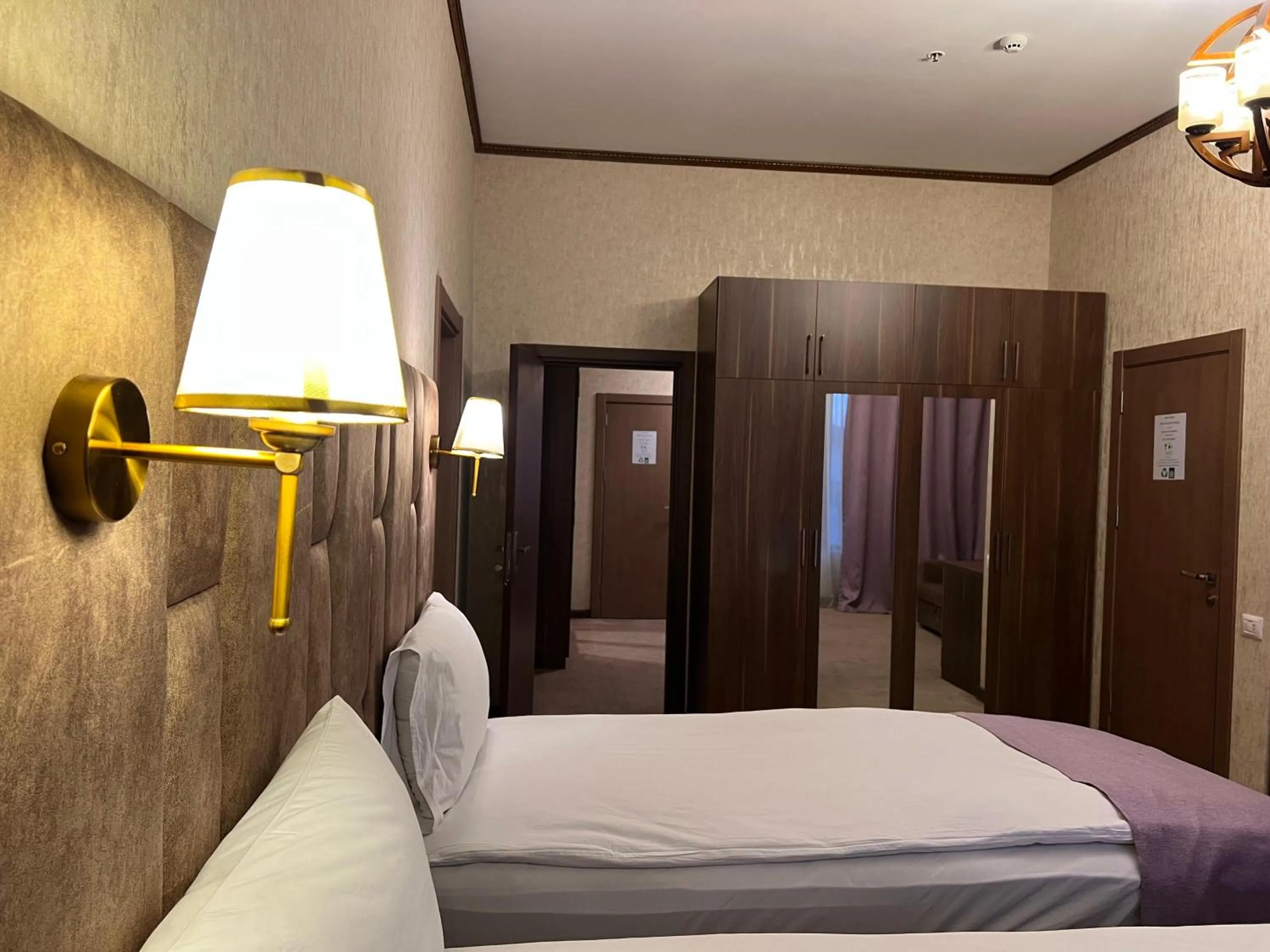 Decorative detail, Bed in Alison Boulevard Hotel