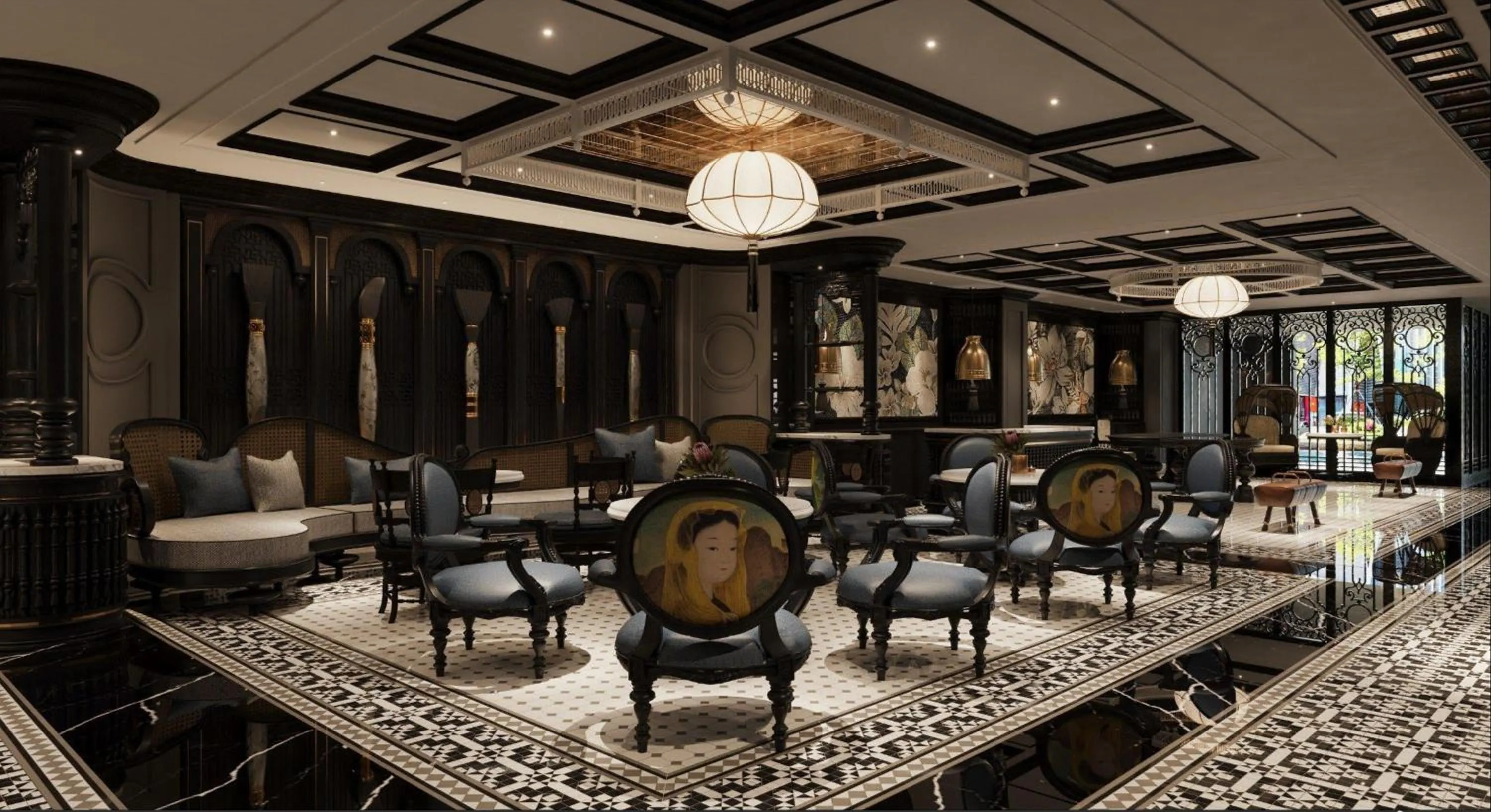 Living room in THE LEGEND HANOI Hotel