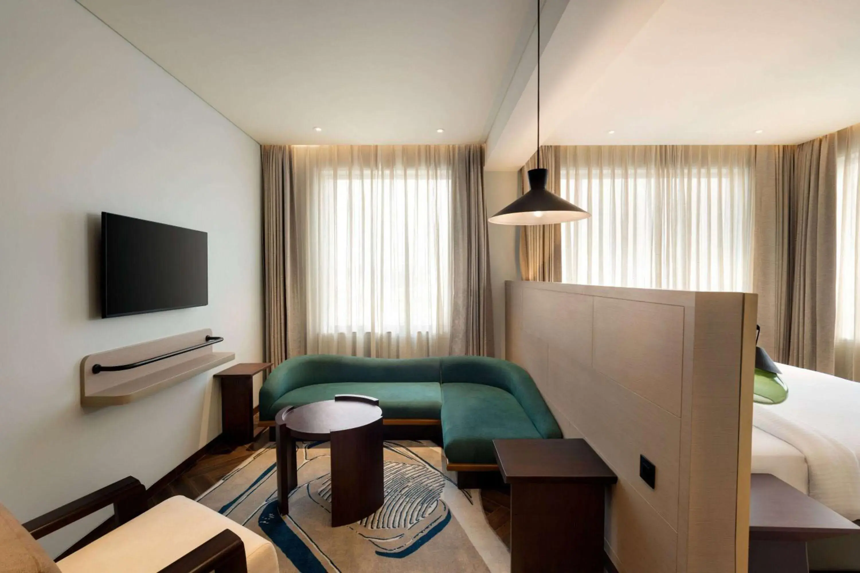 Photo of the whole room, Bed in Ramada Encore By Wyndham Bhiwadi Phool Bagh Chowk Photo of the whole room, Bed in Ramada Encore By Wyndham Bhiwadi Phool Bagh Chowk