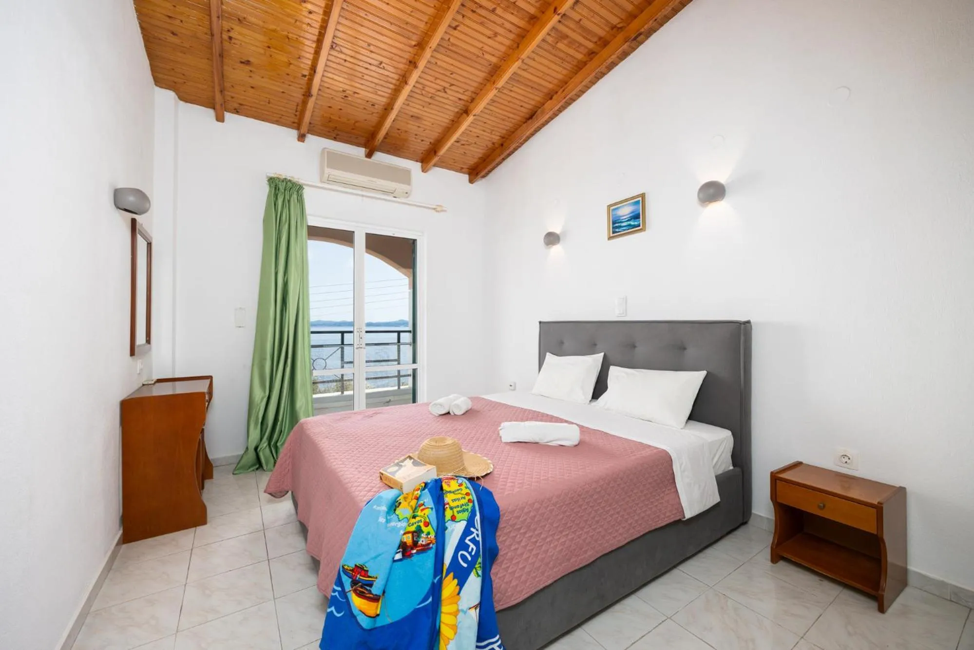 Bedroom, Bed in Nissaki Sea View Hotel