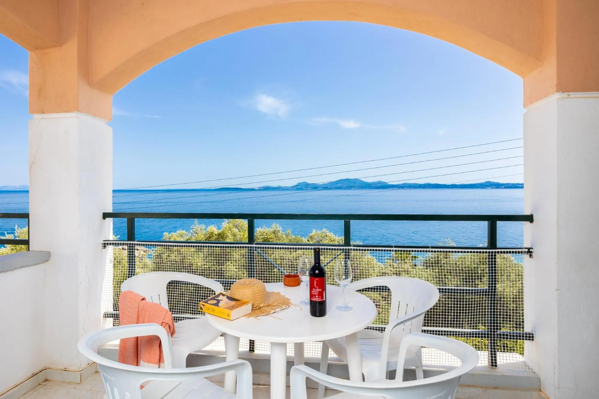 Balcony/Terrace in Nissaki Sea View Hotel