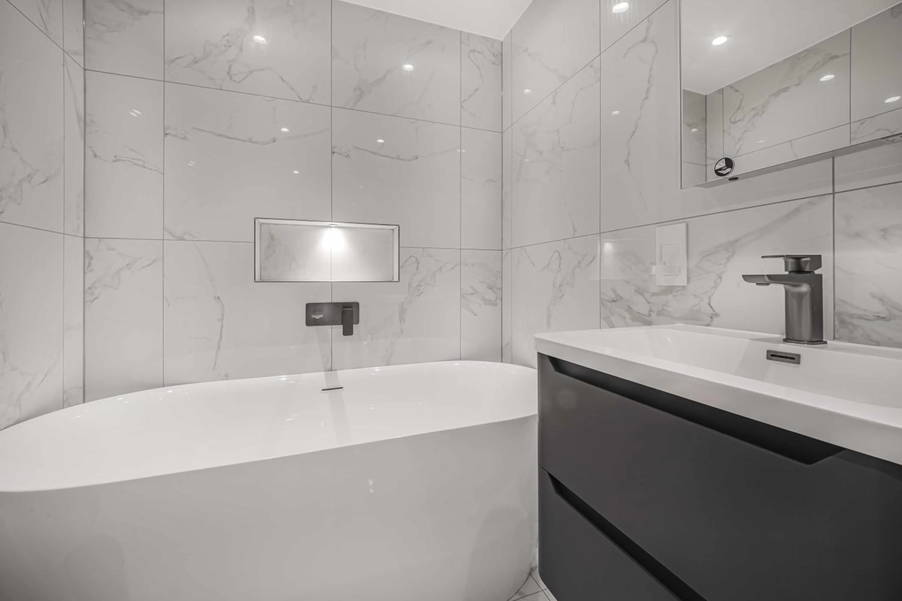 Bathroom in Rooms at The Vault