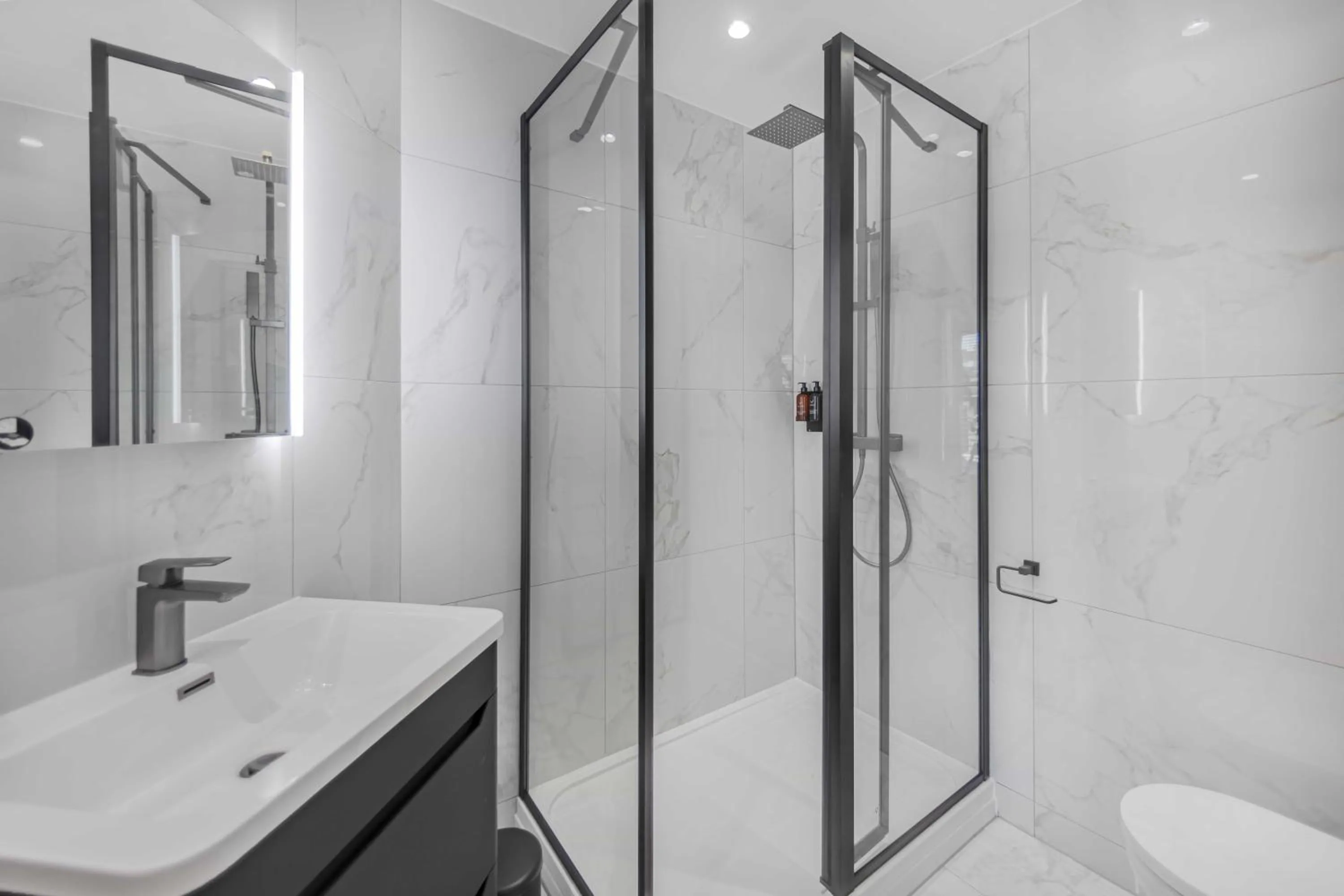 Shower in Rooms at The Vault