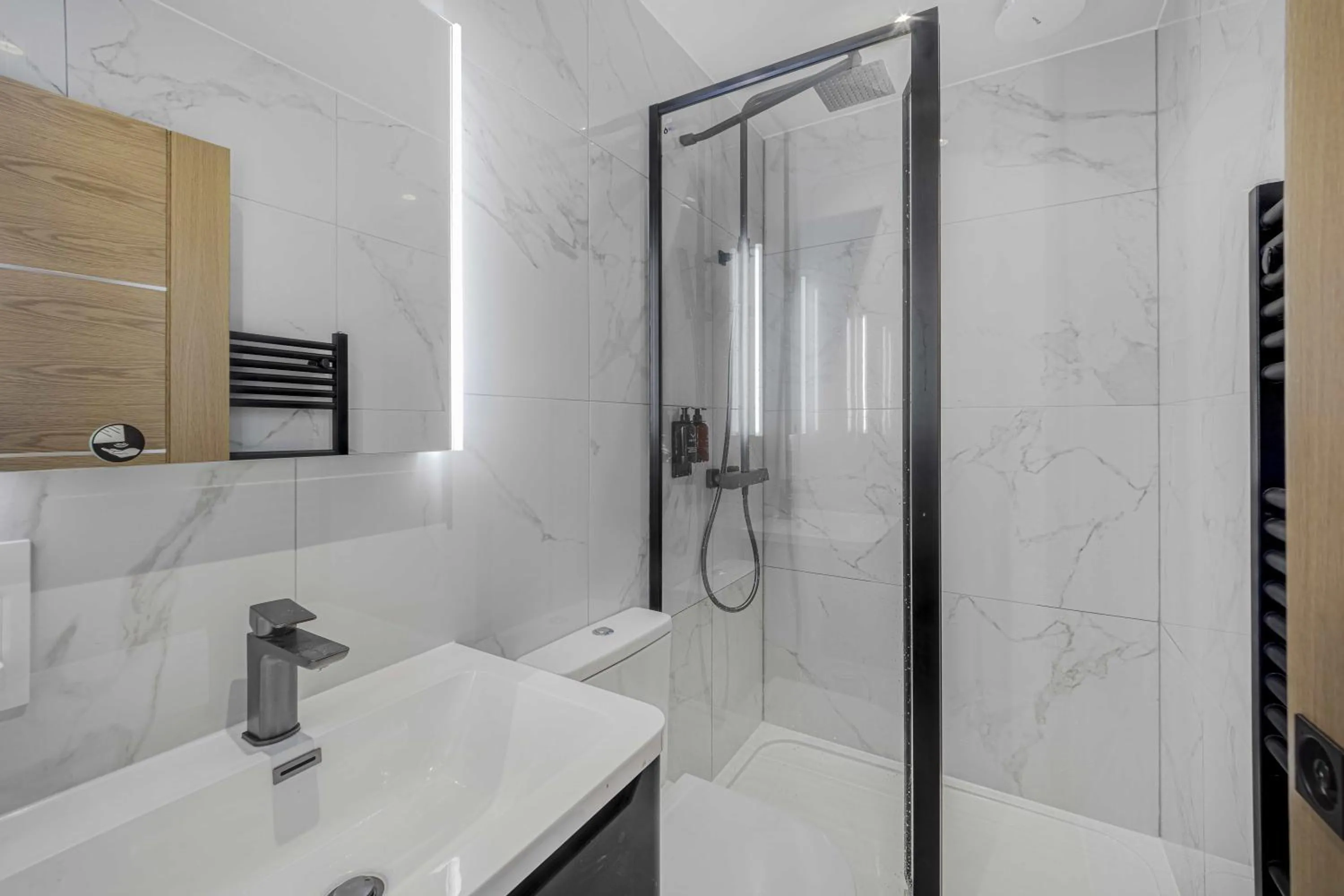 Shower in Rooms at The Vault