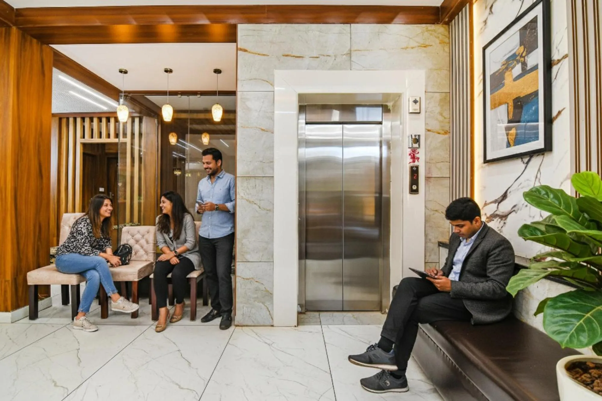 Seating area in FabHotel Sonali Golden Palace - Nr Bhubaneswar Railway Station