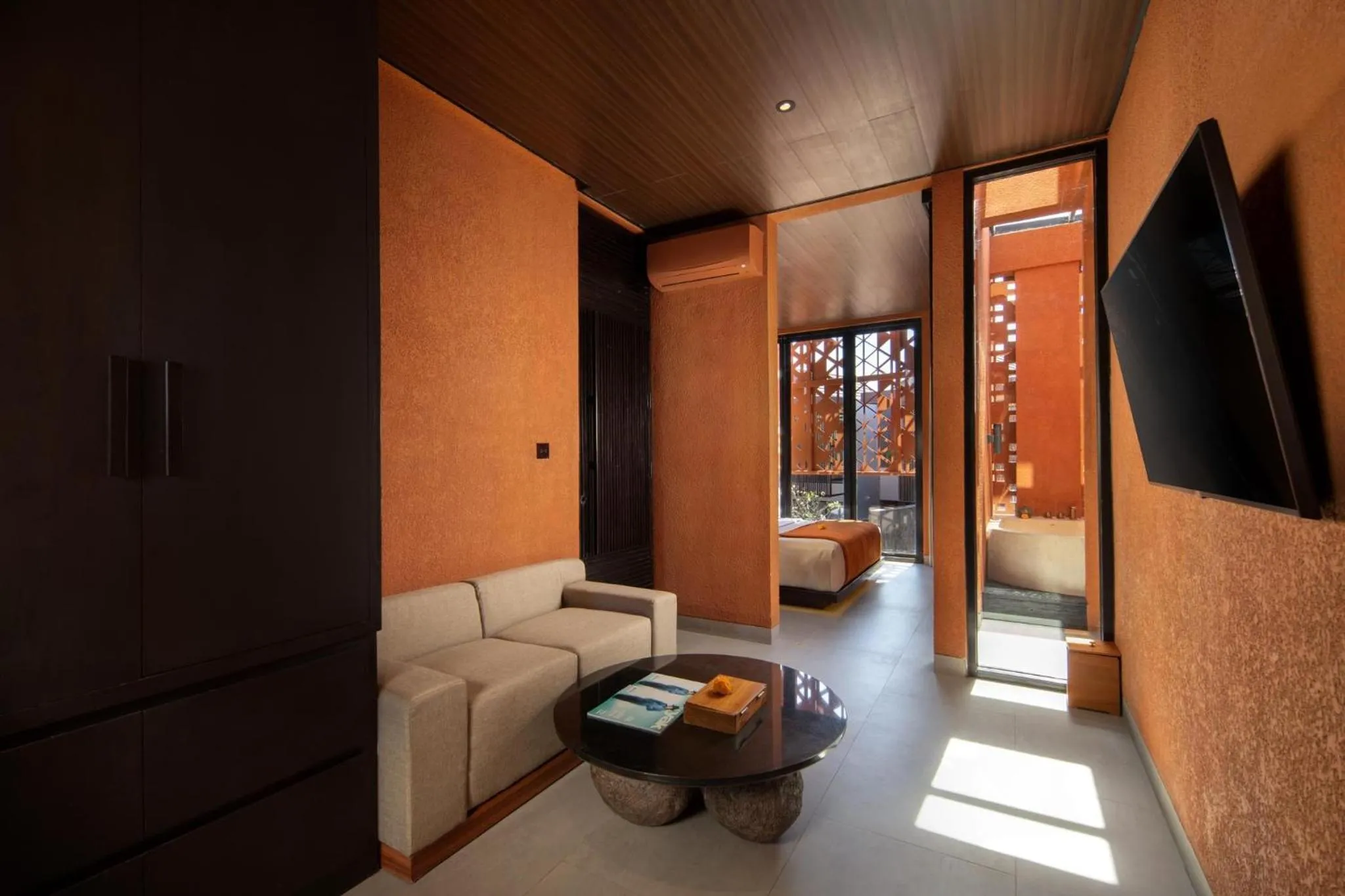 Living room in Earth Villa Canggu by Ini Vie Hospitality