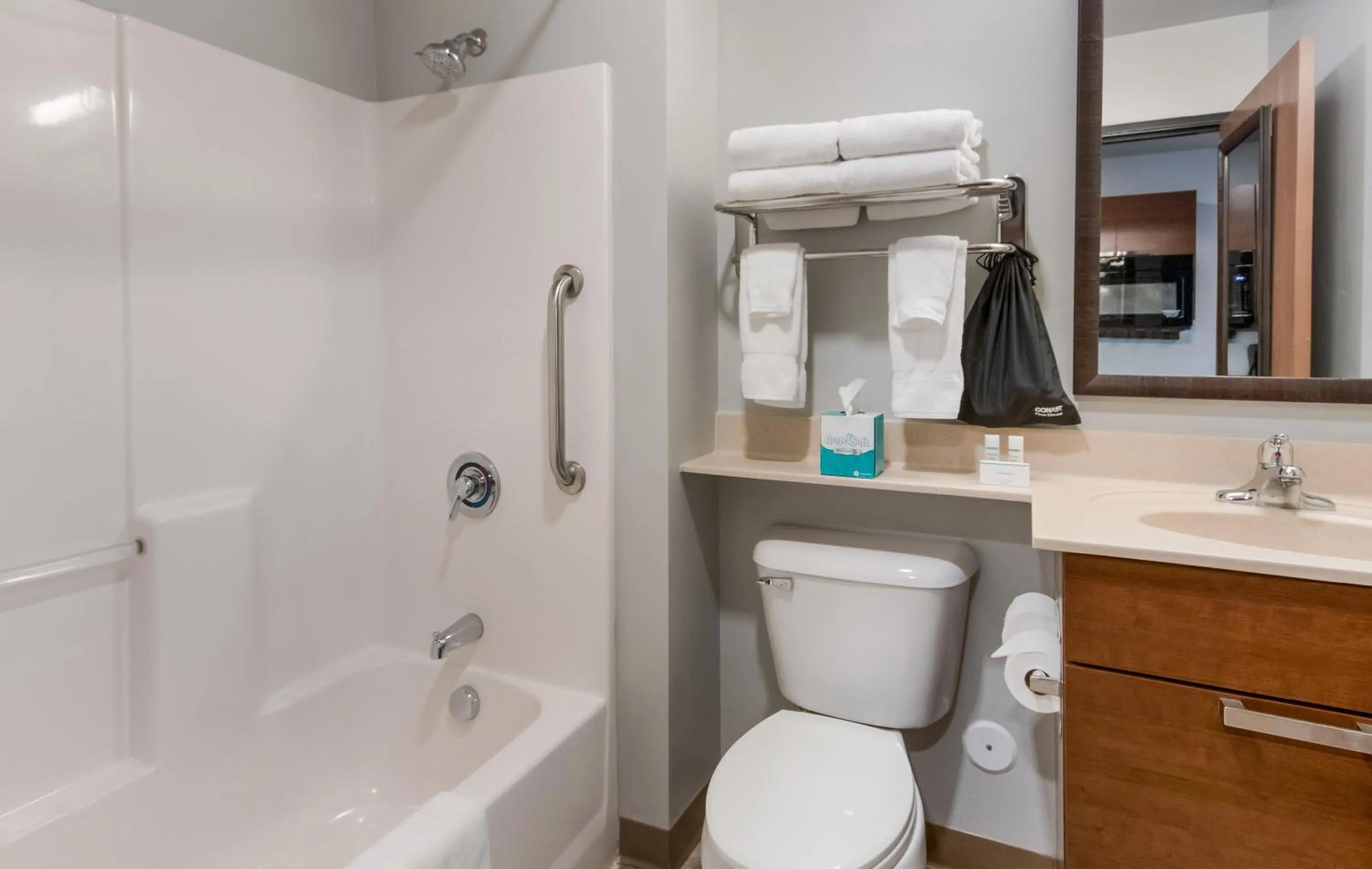 Shower in My Place Hotel-Bozeman, MT