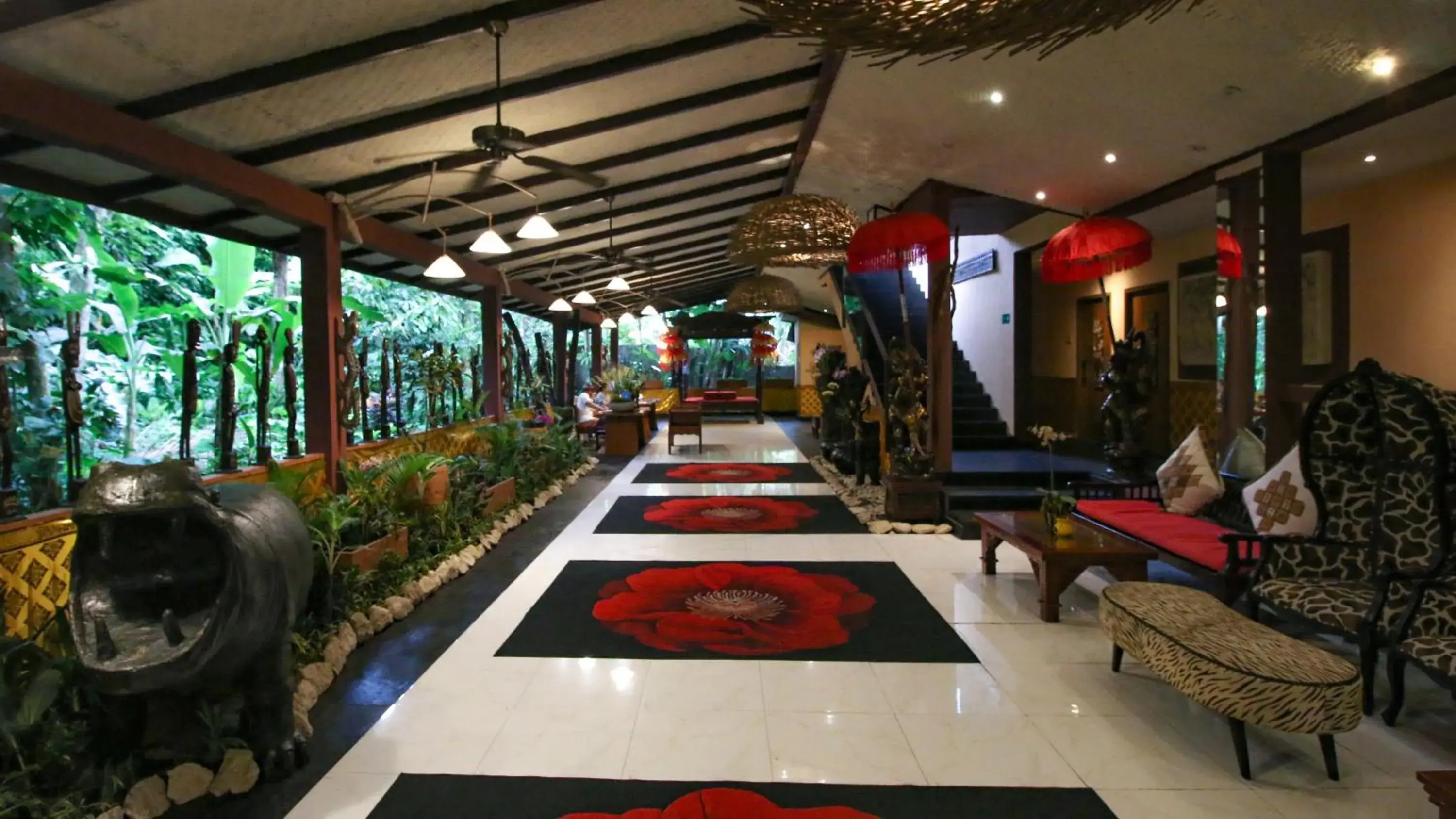 Lobby or reception in Jungle Retreat by Kupu Kupu Barong Lobby or reception in Jungle Retreat by Kupu Kupu Barong