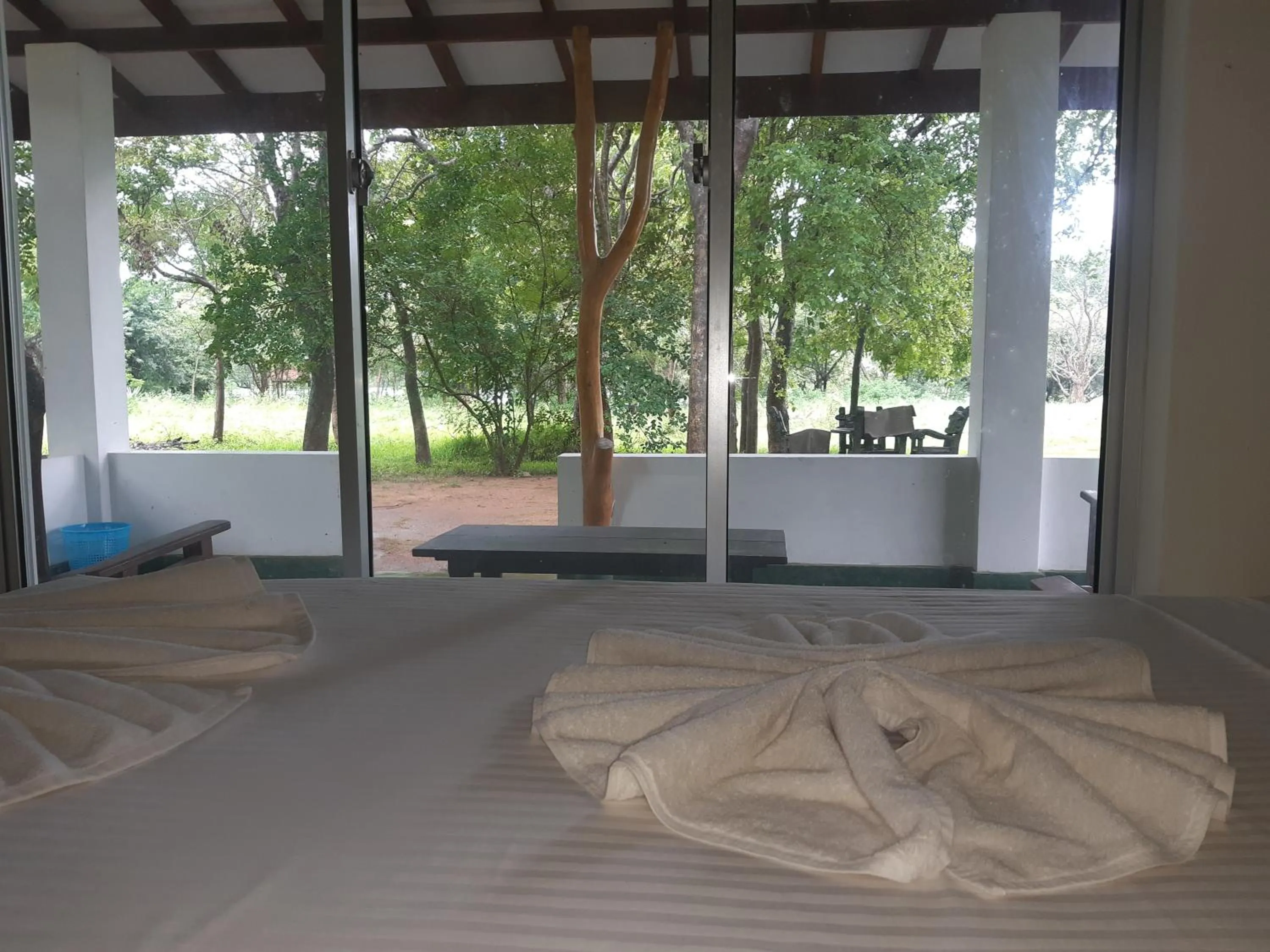 View (from property/room), Bed in Banana Rest Sigiriya