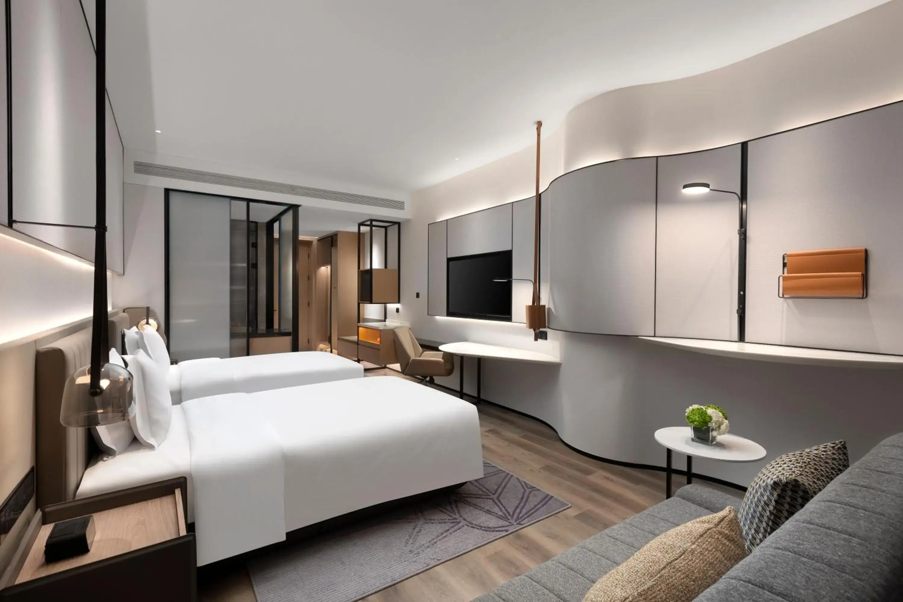 Bed in Crowne Plaza Taizhou City Center by IHG Bed in Crowne Plaza Taizhou City Center by IHG