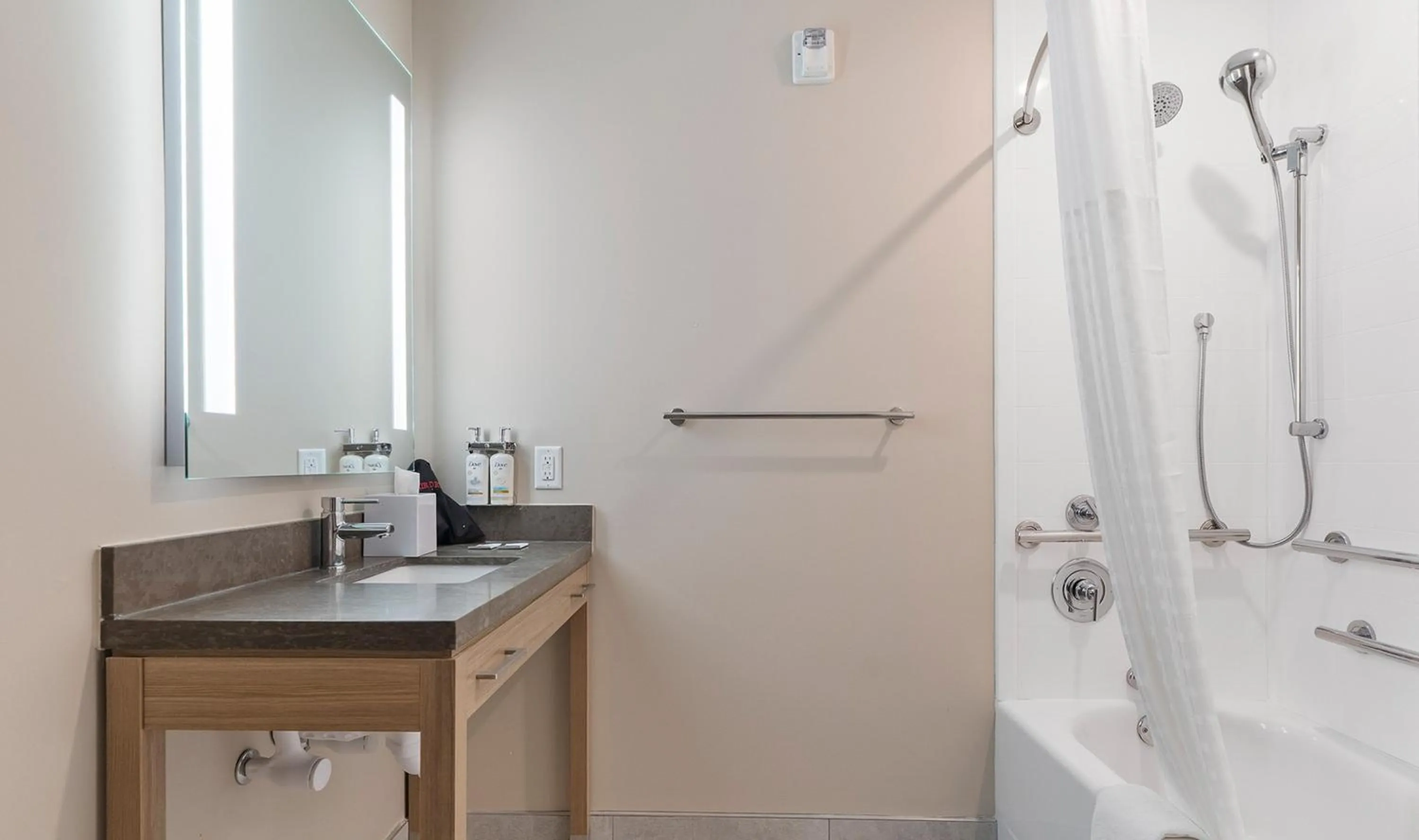 Bathroom in Candlewood Suites Perry-National Fairground Area by IHG