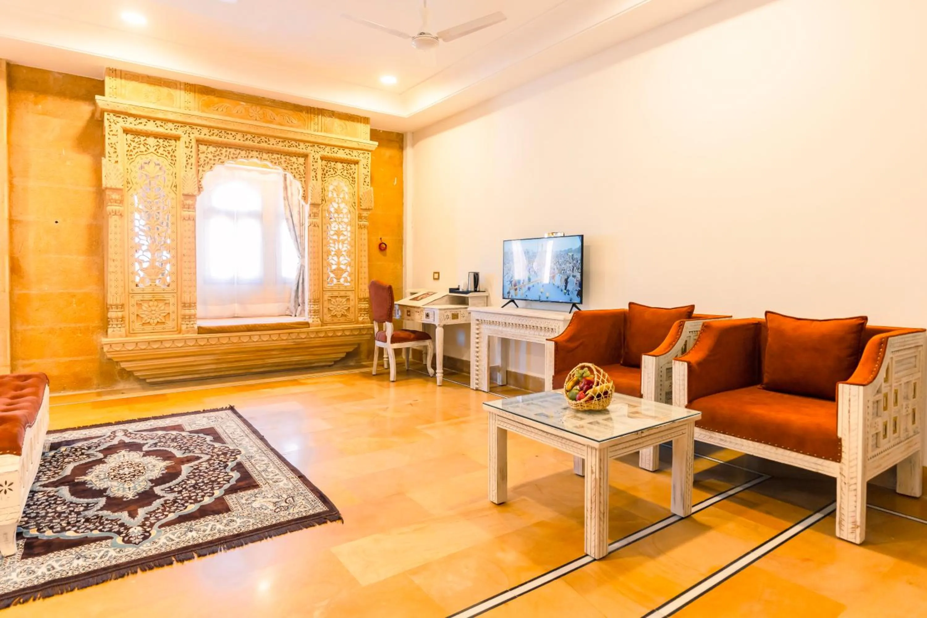 Seating area in Hotel Durjay Garh