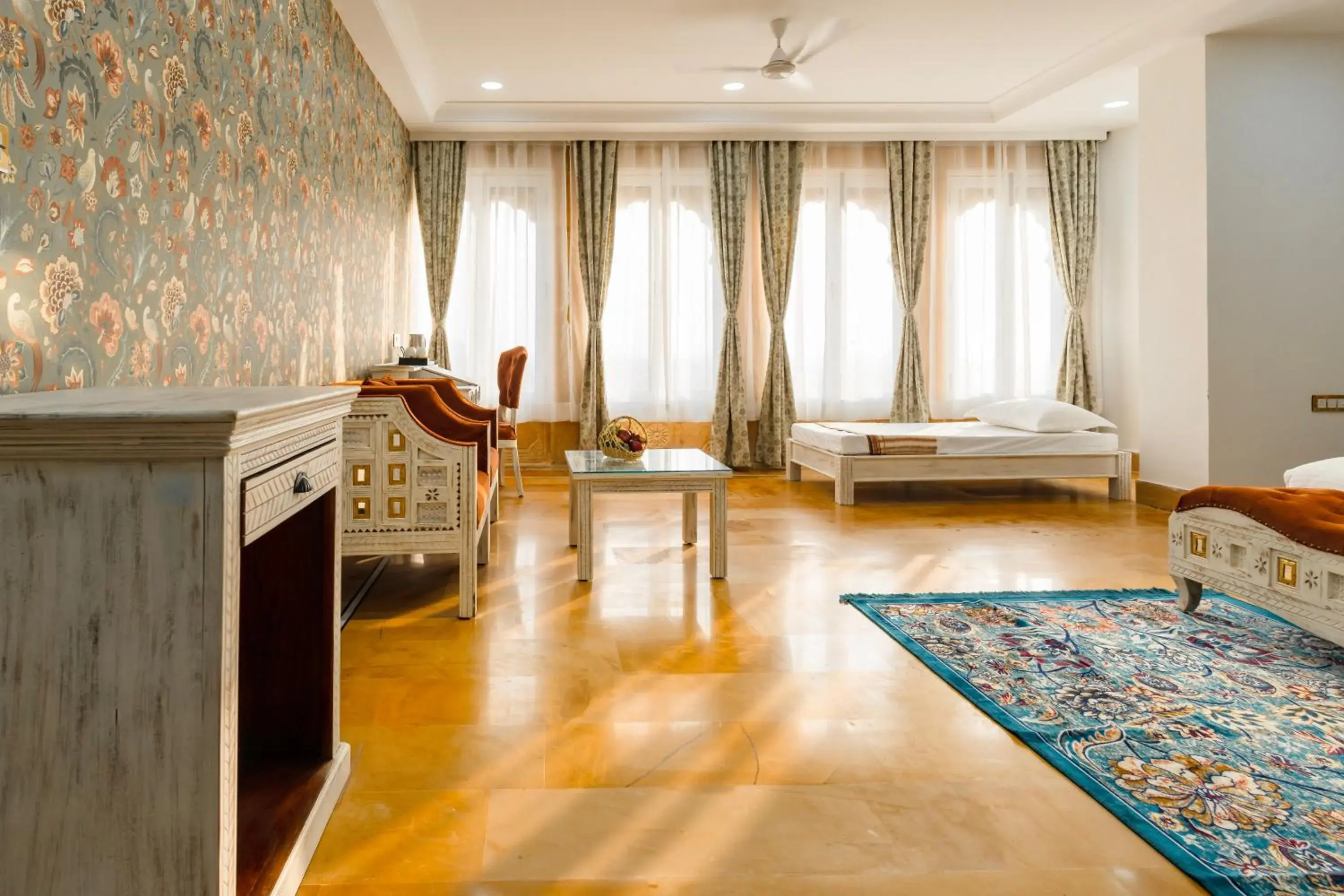 Seating area, Bed in Hotel Durjay Garh Seating area, Bed in Hotel Durjay Garh