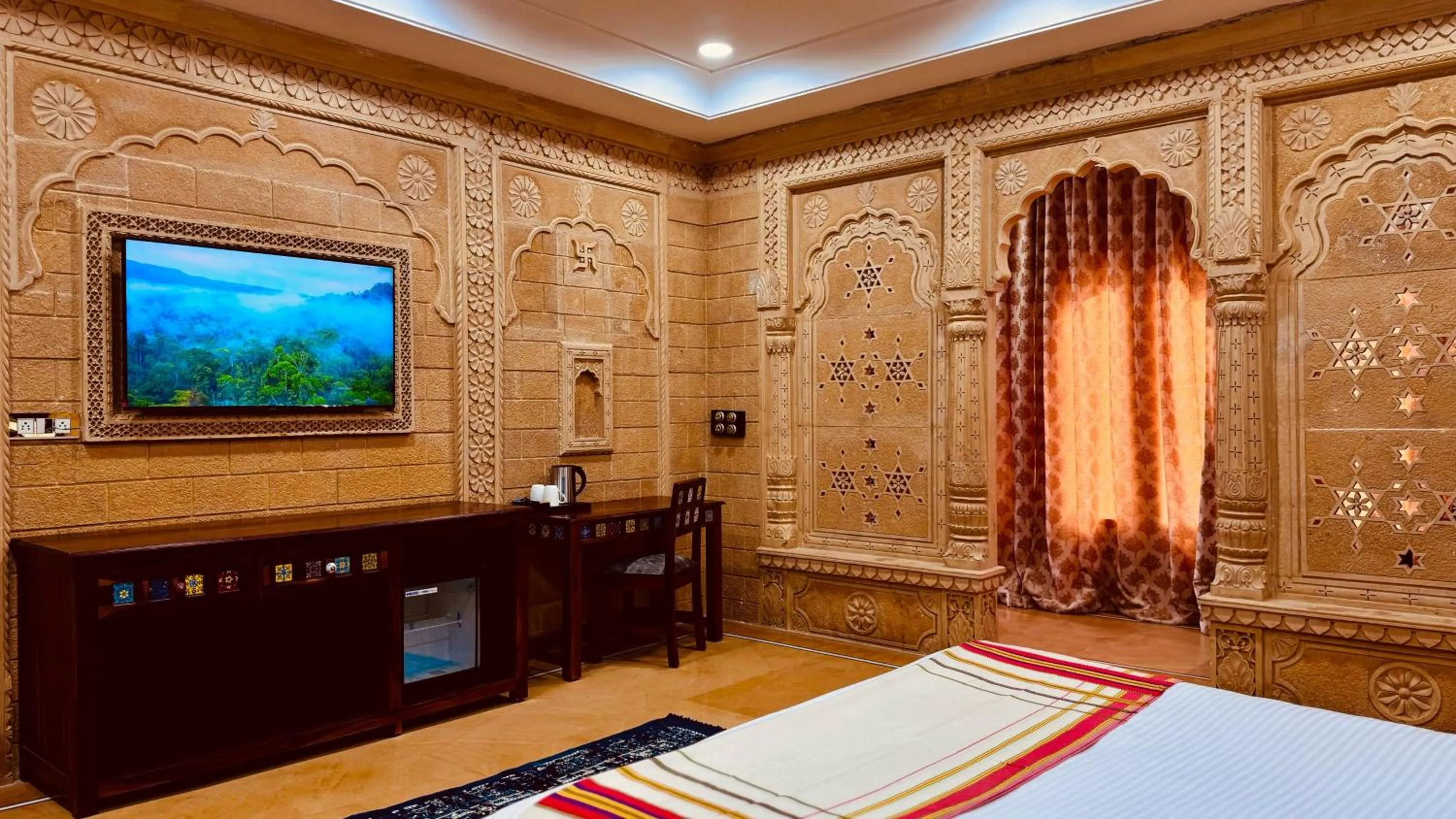 Bedroom, Bed in Hotel Durjay Garh
