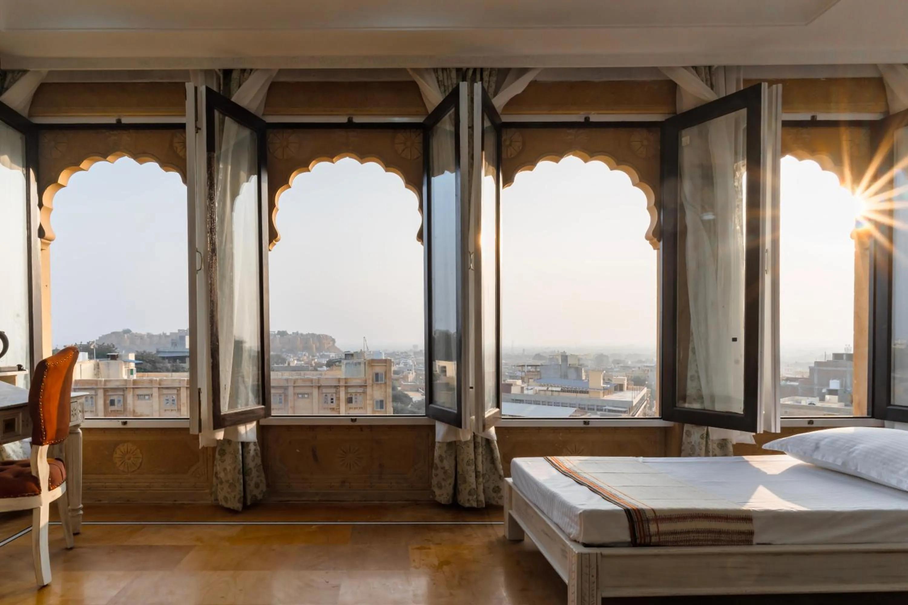View (from property/room), Bed in Hotel Durjay Garh